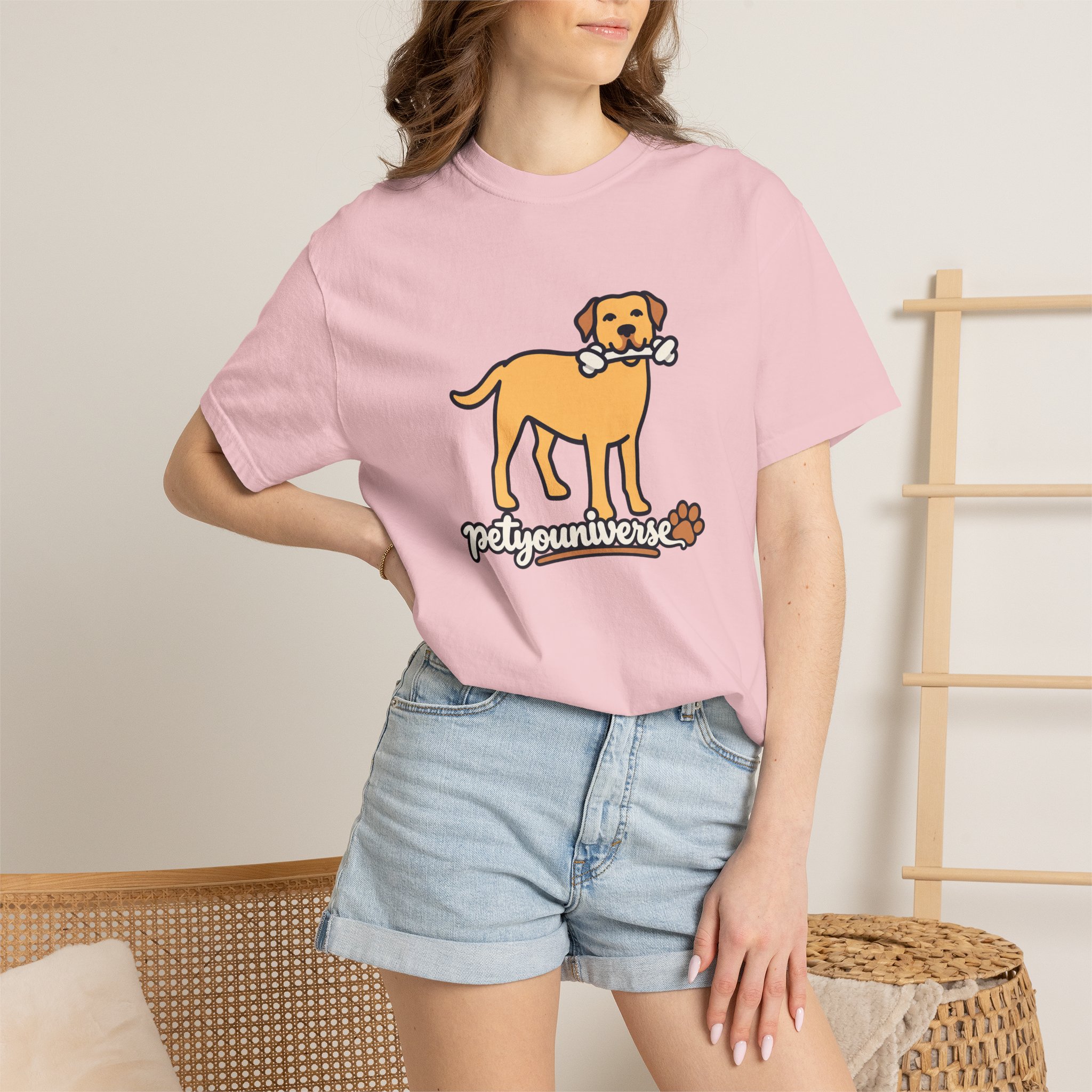 Dog Bone Graphic T-Shirt — "PetYoUniverse" Puppy Tee - Image 110