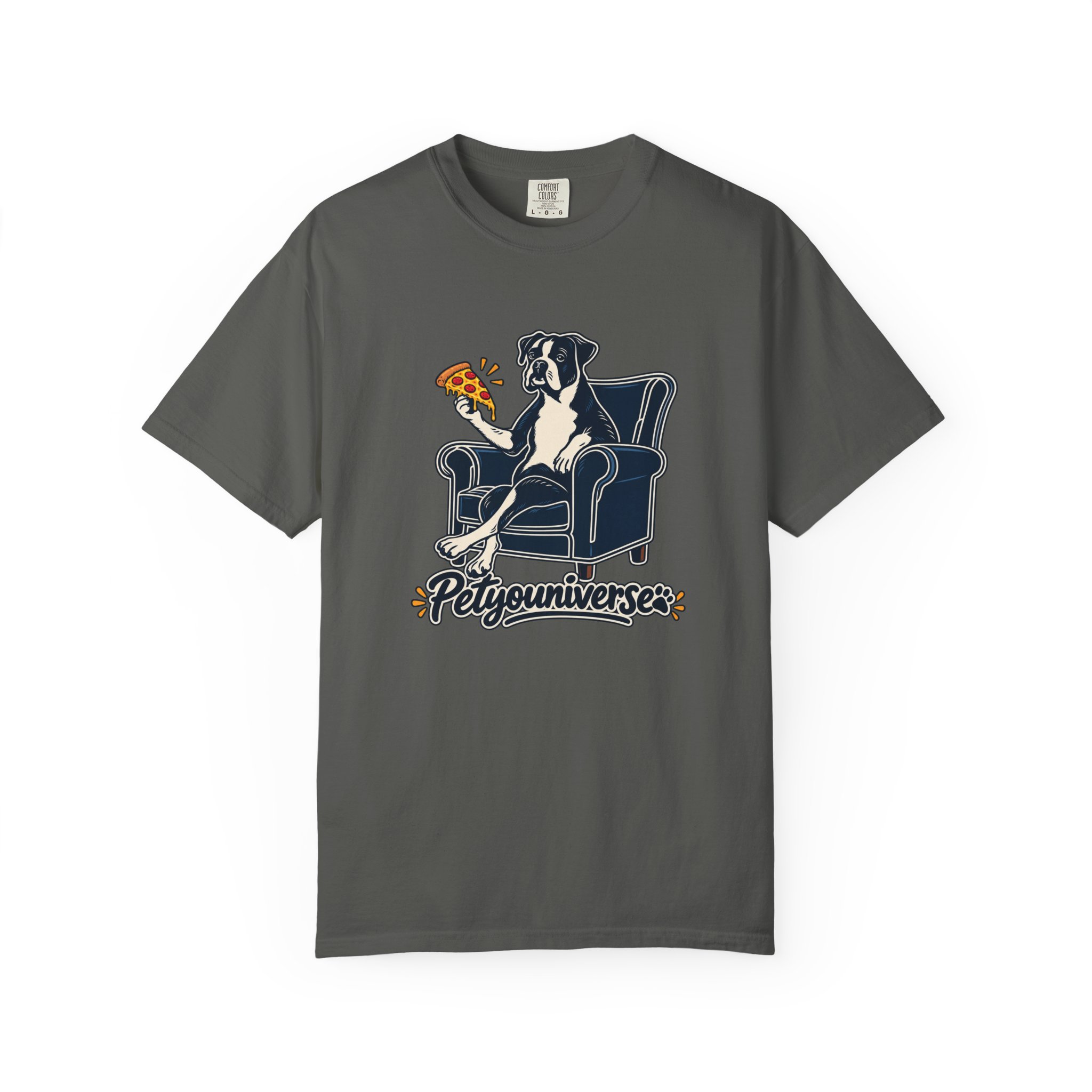 T-Shirt — PetYoUniverse Dog on Armchair with Pizza Graphic - Image 37