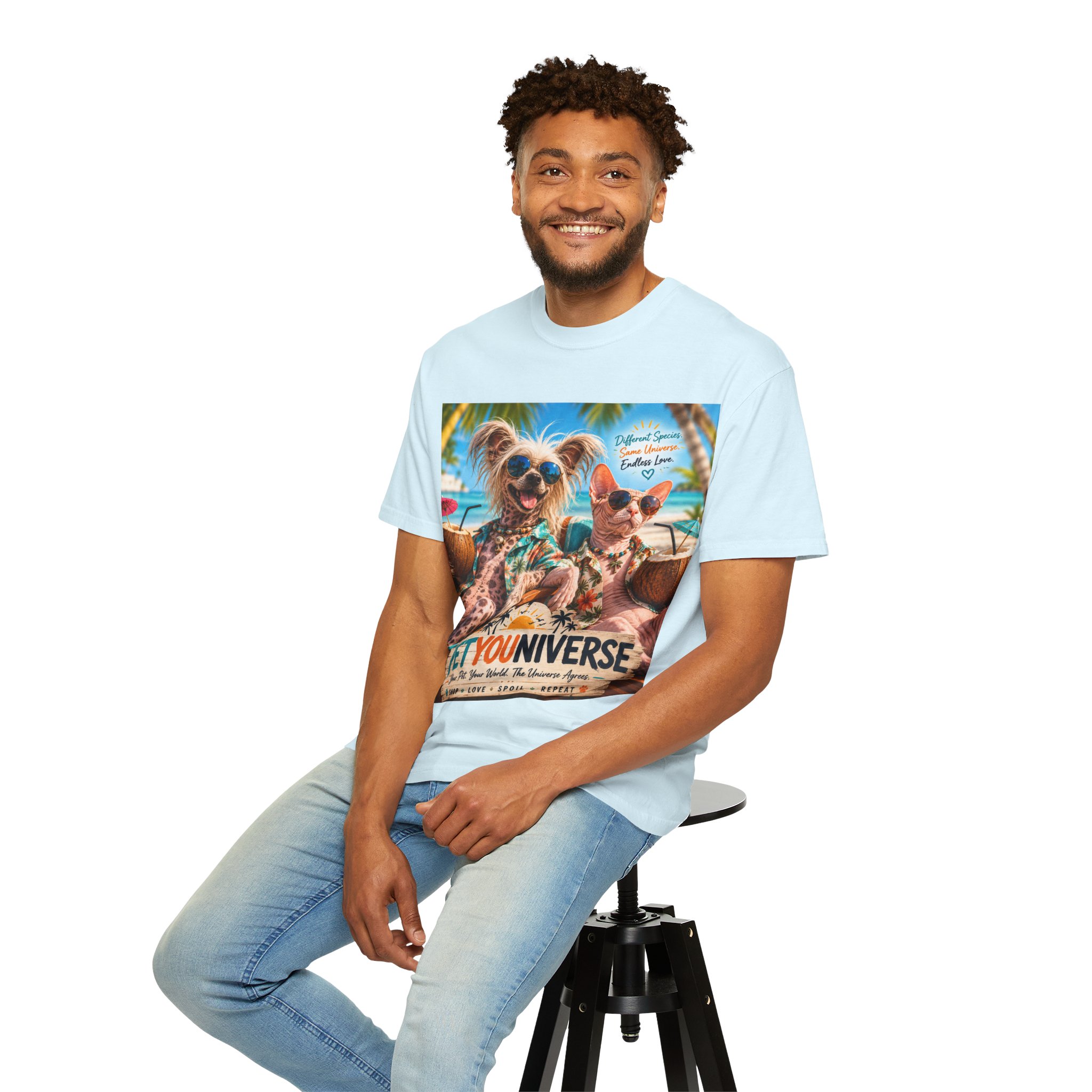 PetYoUniverse Beach Dogs T-Shirt — Tropical Pet Vacation Graphic Tee - Image 97