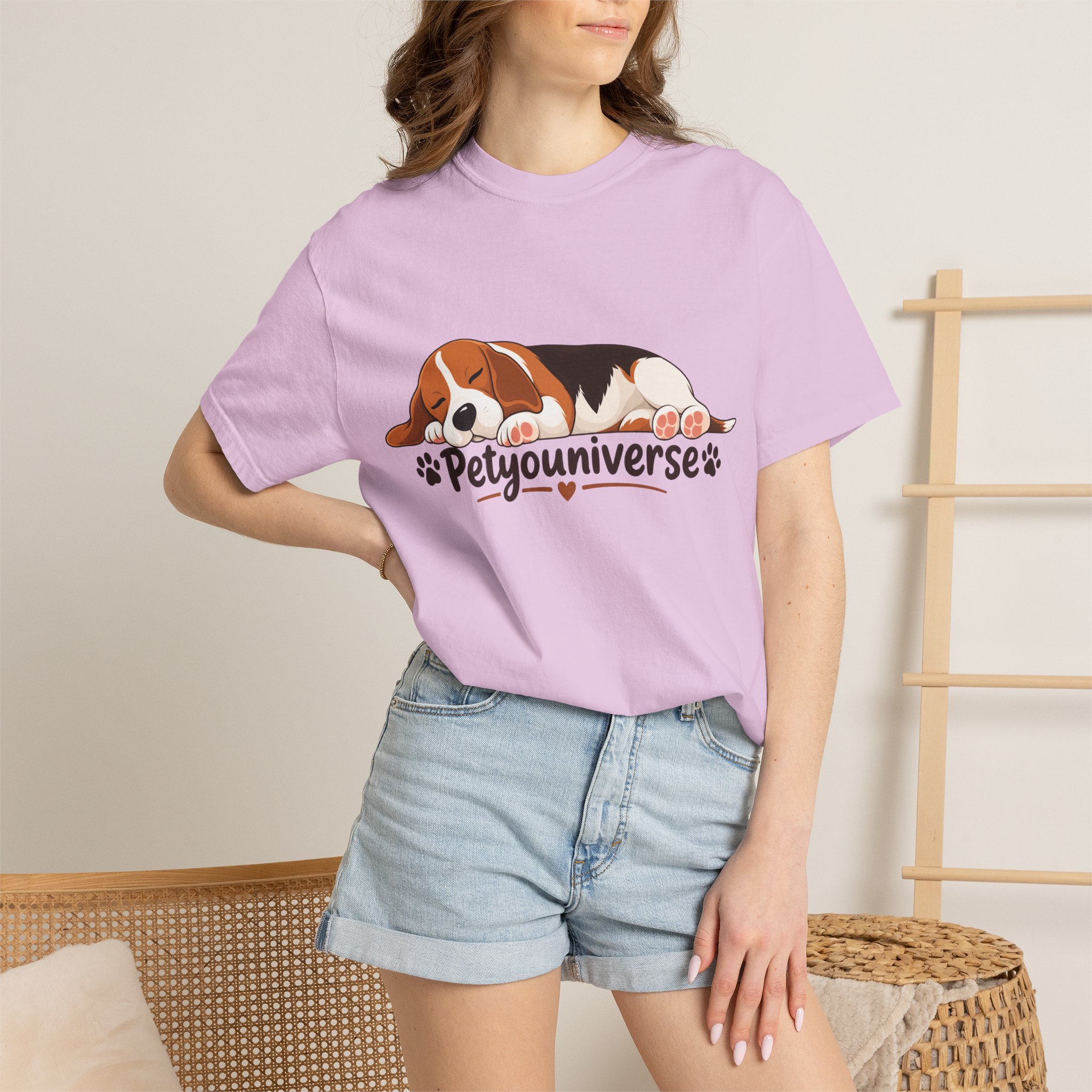 Sleeping Beagle T-Shirt — Cute "PetYoUniverse" Dog Graphic Tee - Image 92