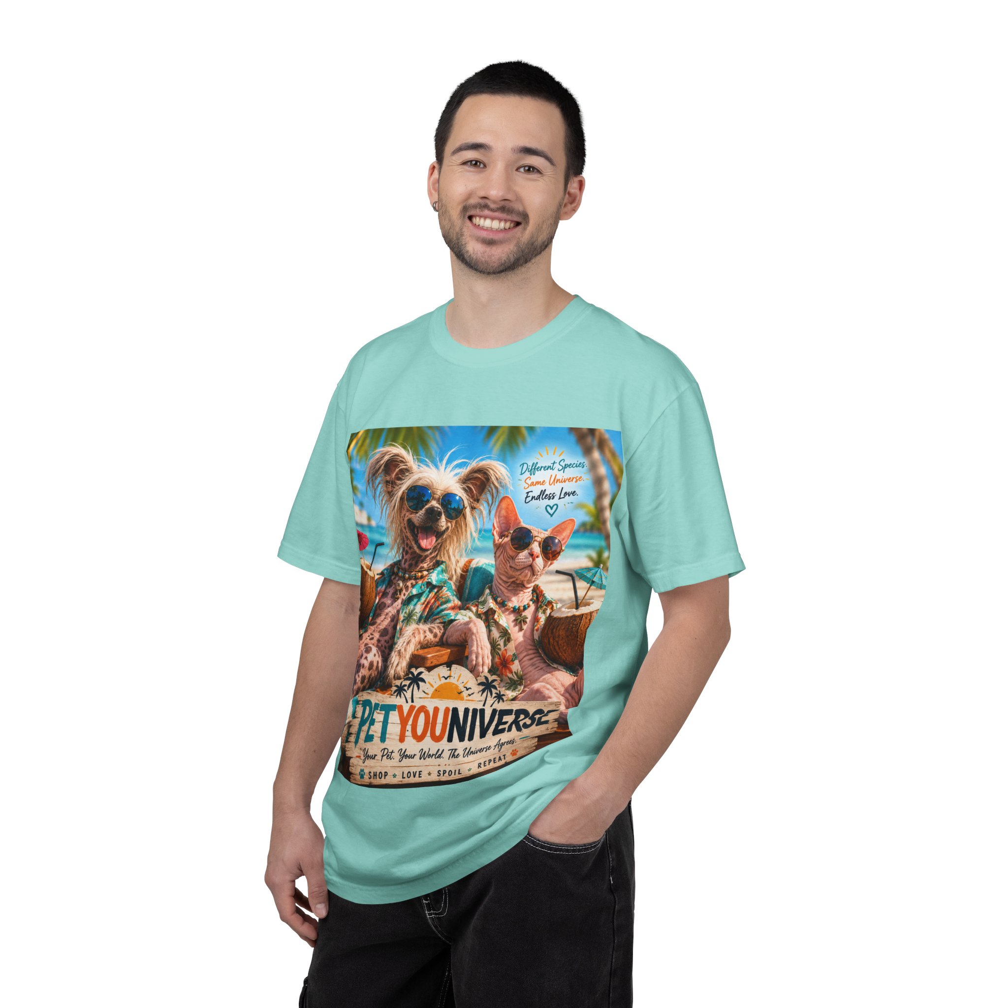 PetYoUniverse Beach Dogs T-Shirt — Tropical Pet Vacation Graphic Tee - Image 87