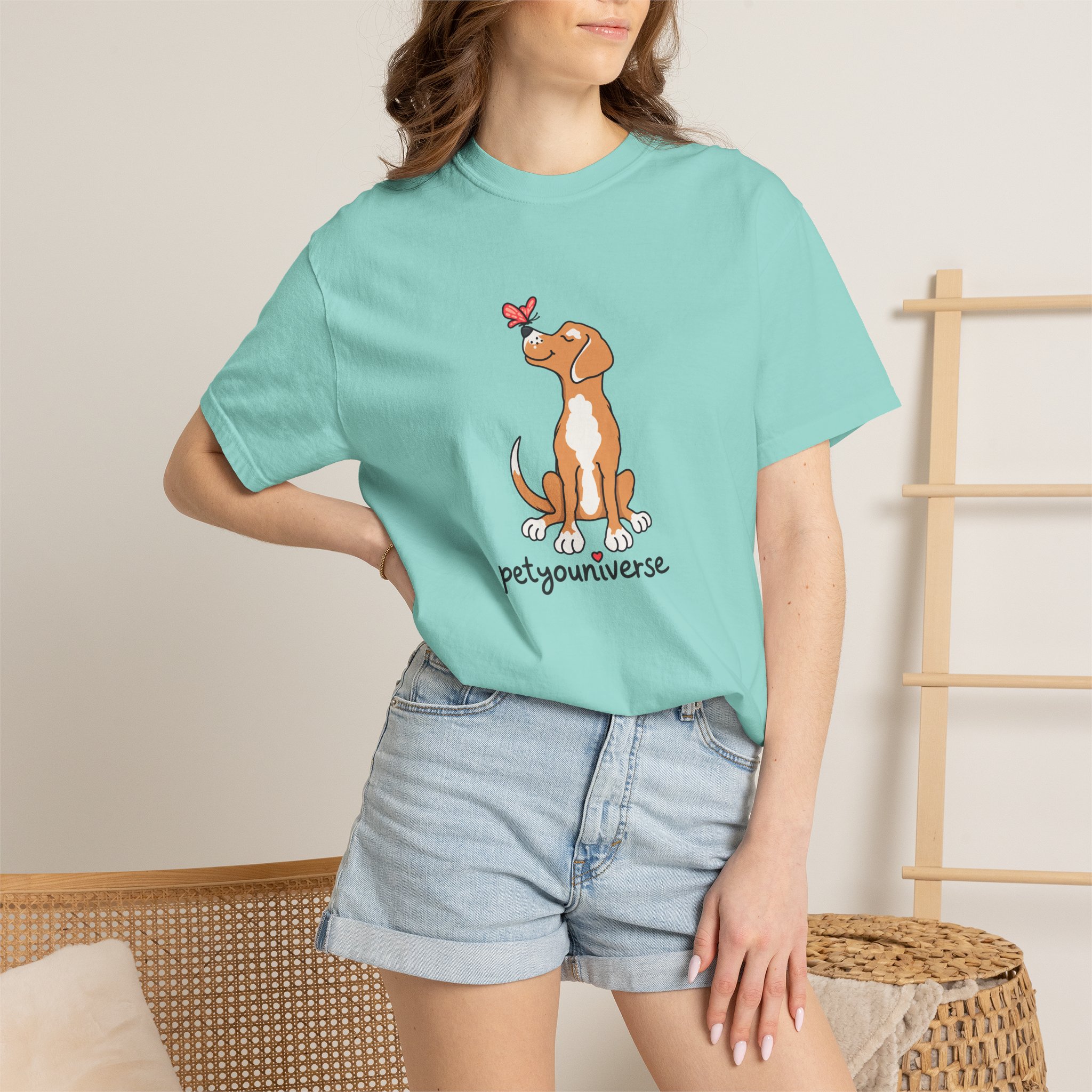 PetYoUniverse Cute Dog & Butterfly T‑Shirt - Image 65