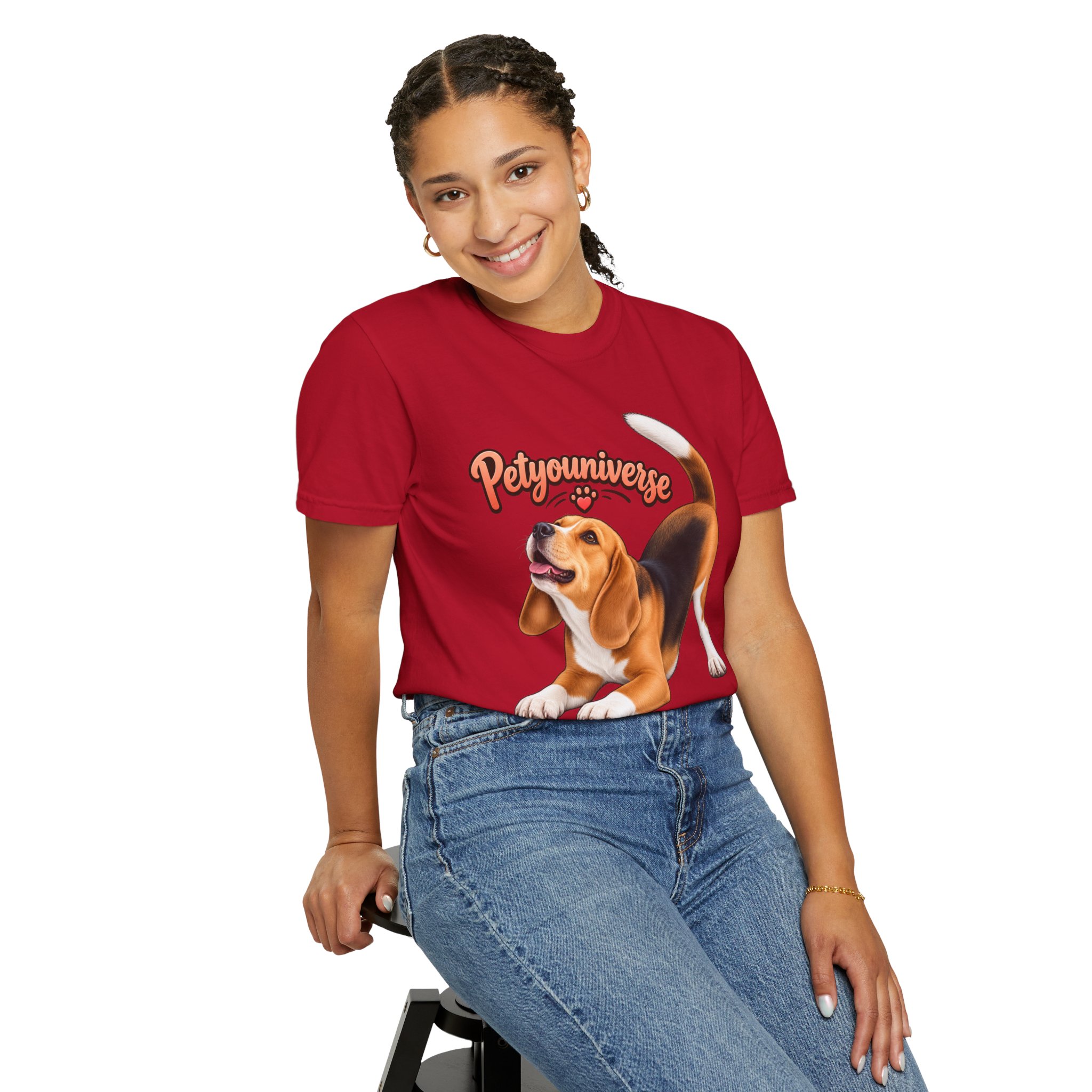 Beagle Playtime T-Shirt — "PetYoUniverse" Graphic Tee for Dog Lovers - Image 123