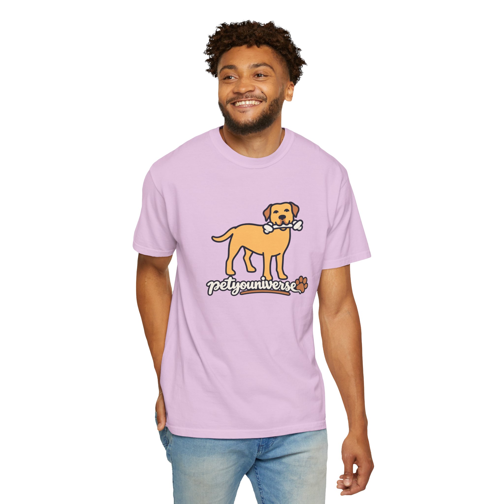 Dog Bone Graphic T-Shirt — "PetYoUniverse" Puppy Tee - Image 106