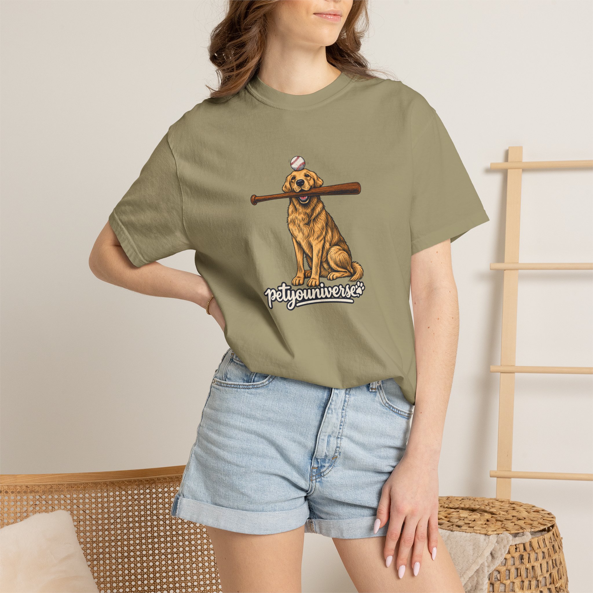 Golden Retriever Baseball Dog T-Shirt — “PetYoUniverse” Vintage Graphic Tee - Image 47