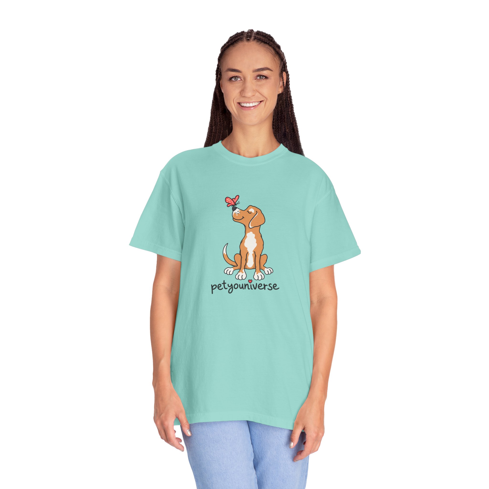 PetYoUniverse Cute Dog & Butterfly T‑Shirt - Image 68