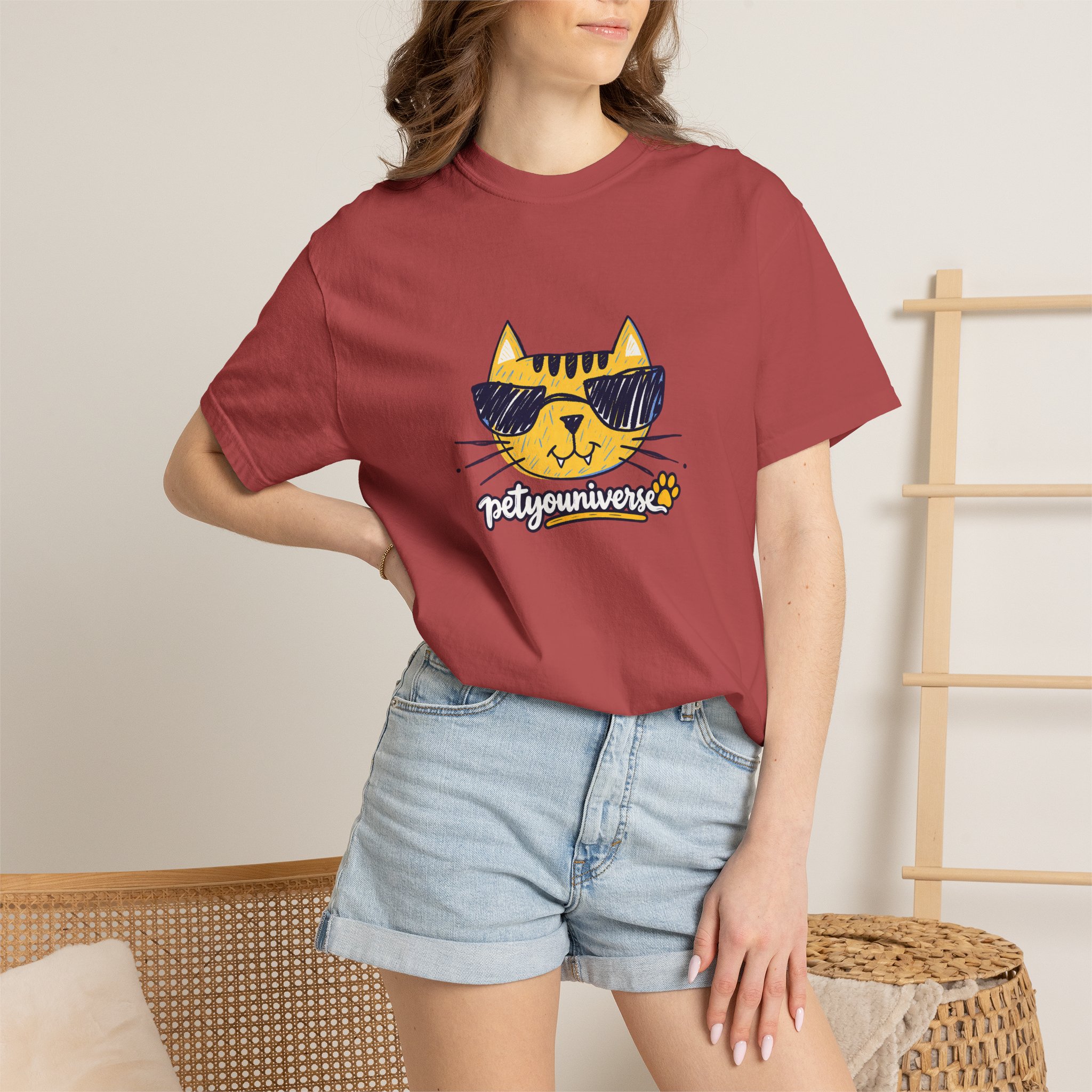 Cool Cat Sunglasses T‑Shirt — 'Purrfectly Awesome' Graphic Tee for Cat Lovers - Image 110