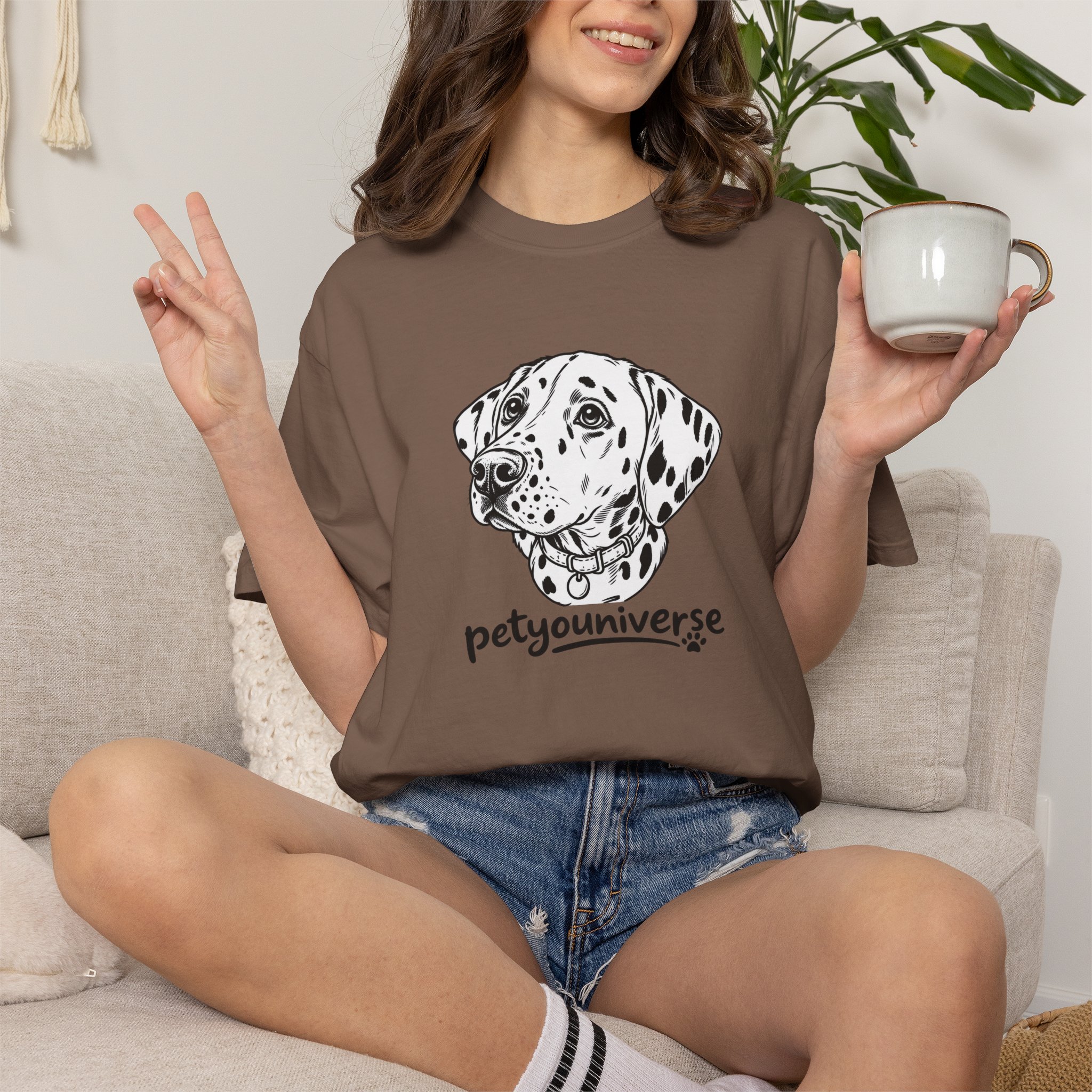 Dalmatian Portrait T-Shirt — "PetYoUniverse" Graphic Tee - Image 30