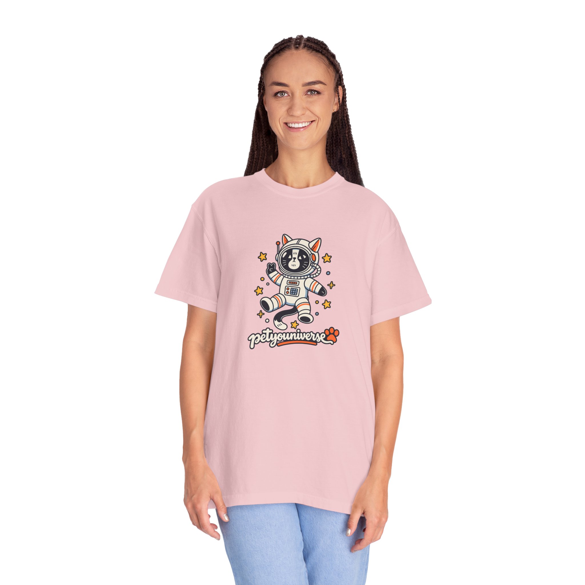 Astronaut Dog T-Shirt — 'PetYoUniverse' Cute Space Pup Tee - Image 122