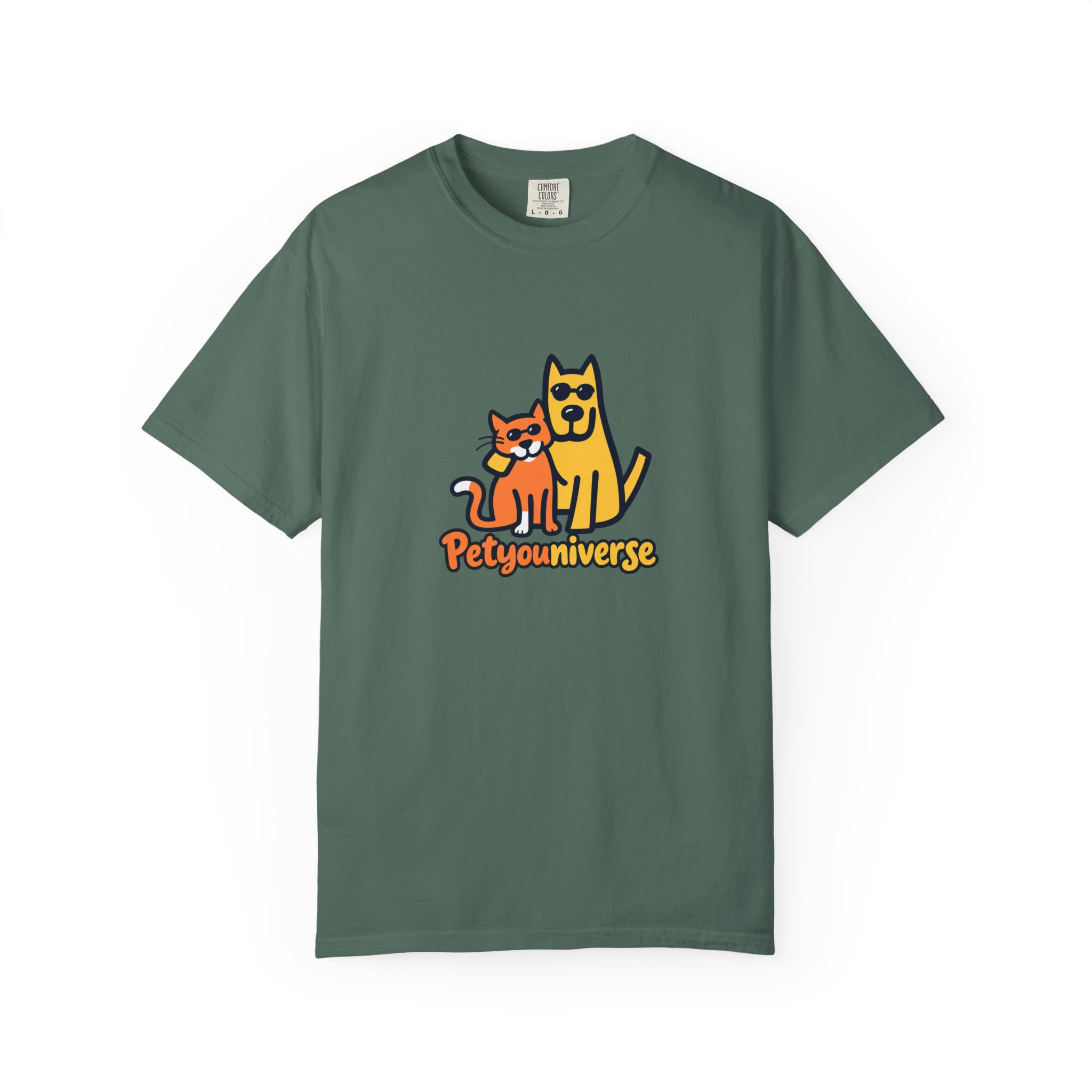 PetyoUniverse Cute Cat & Dog Graphic T-Shirt — Vintage Garment-Dyed Tee for Pet Lovers - Image 82
