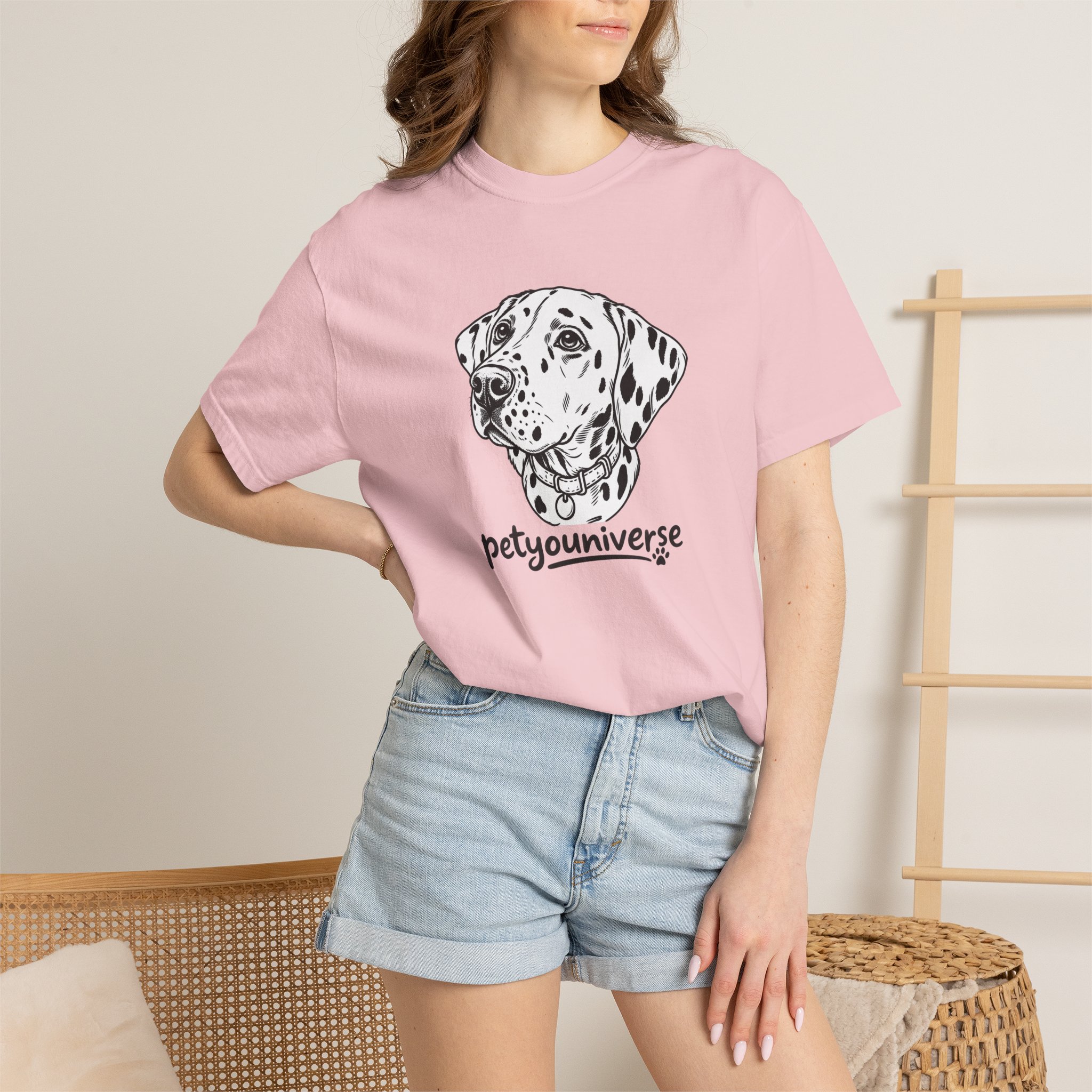 Dalmatian Portrait T-Shirt — "PetYoUniverse" Graphic Tee - Image 110