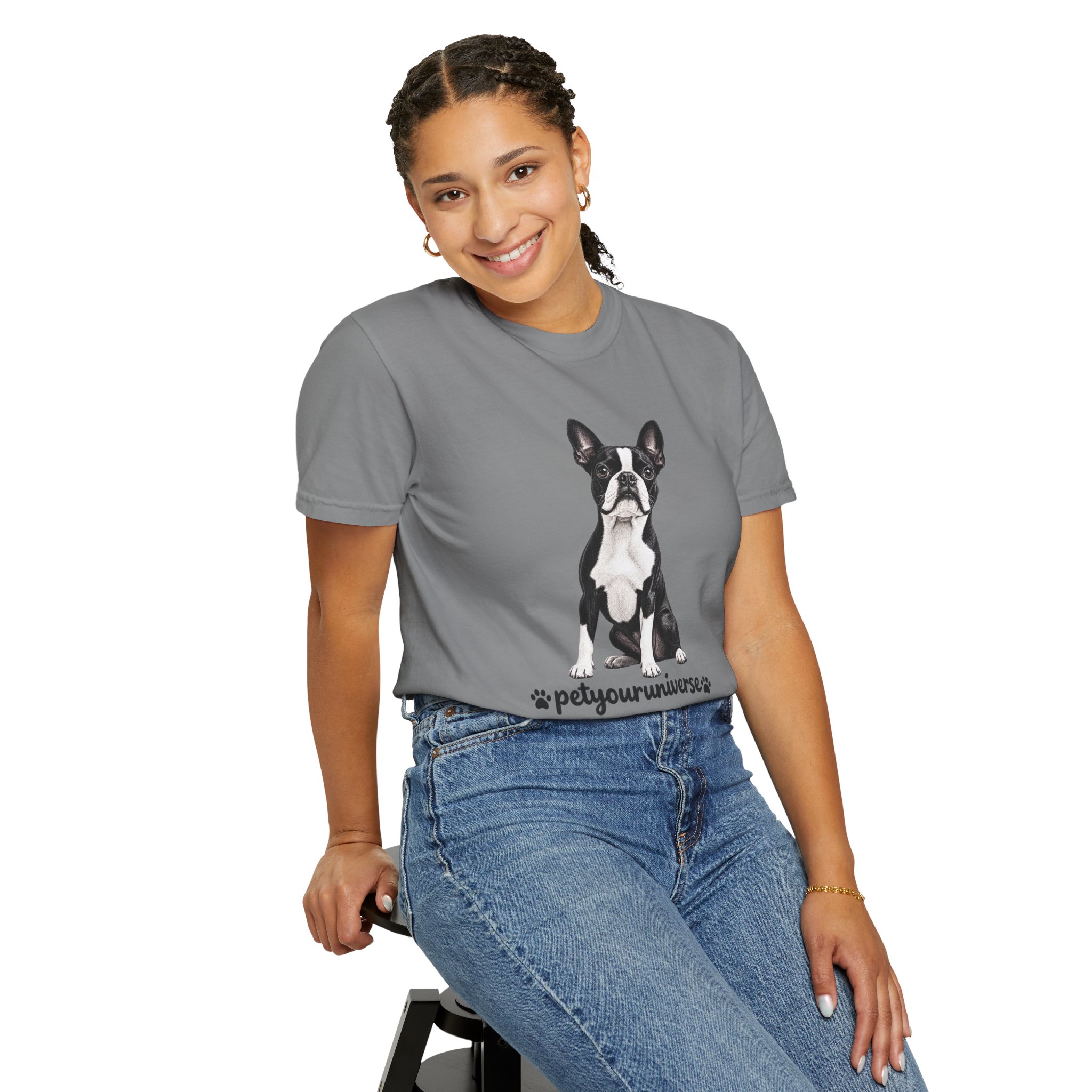 Boston Terrier Graphic T-Shirt — "PetYoUniverse" Dog Lover Tee - Image 42