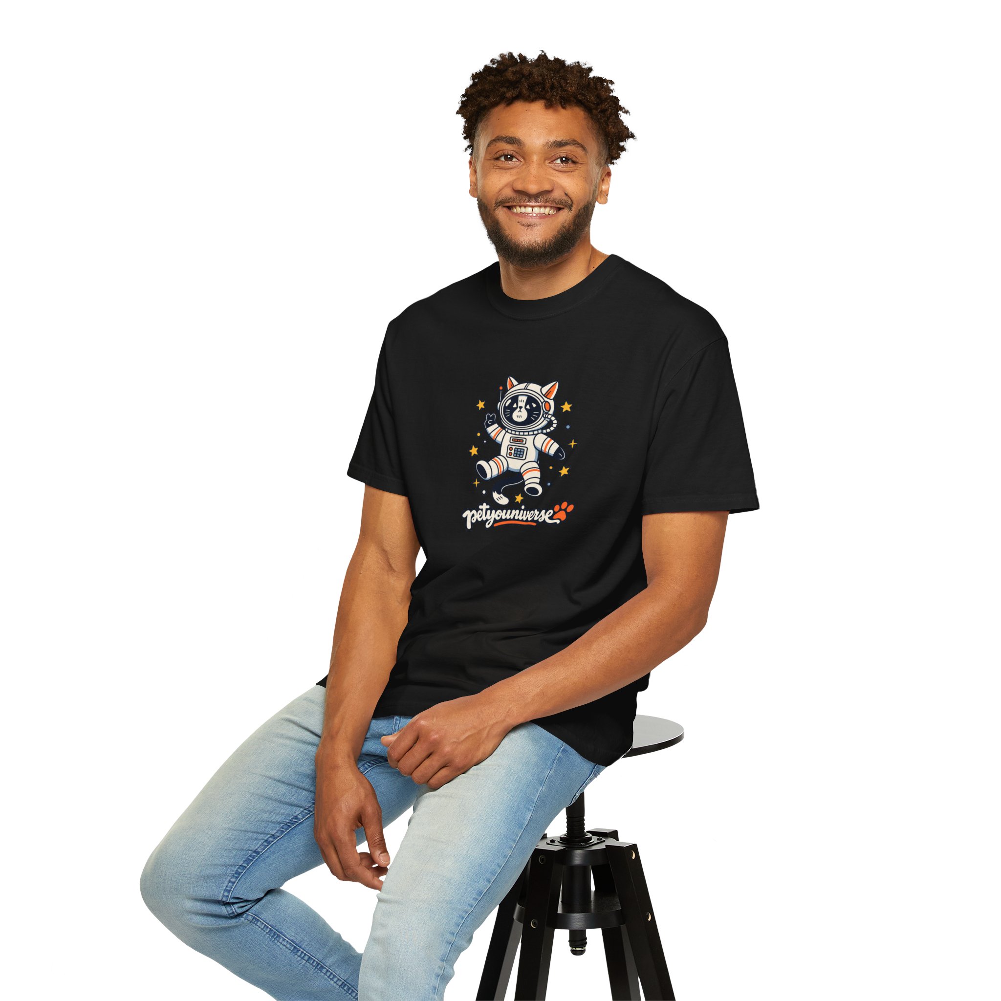Astronaut Dog T-Shirt — 'PetYoUniverse' Cute Space Pup Tee - Image 116