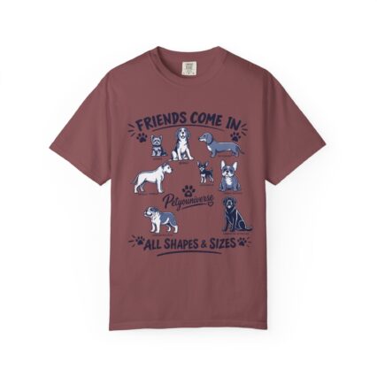 Dog Lover T-Shirt — "Friends Come In All Shapes & Sizes" Paw Print Design