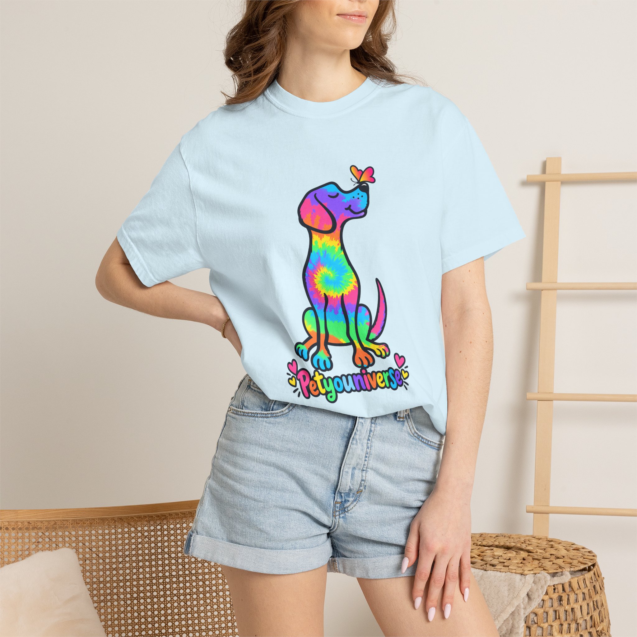 Tie-Dye Puppy T-Shirt — Colorful "PetYoUniverse" Dog Graphic Tee - Image 74