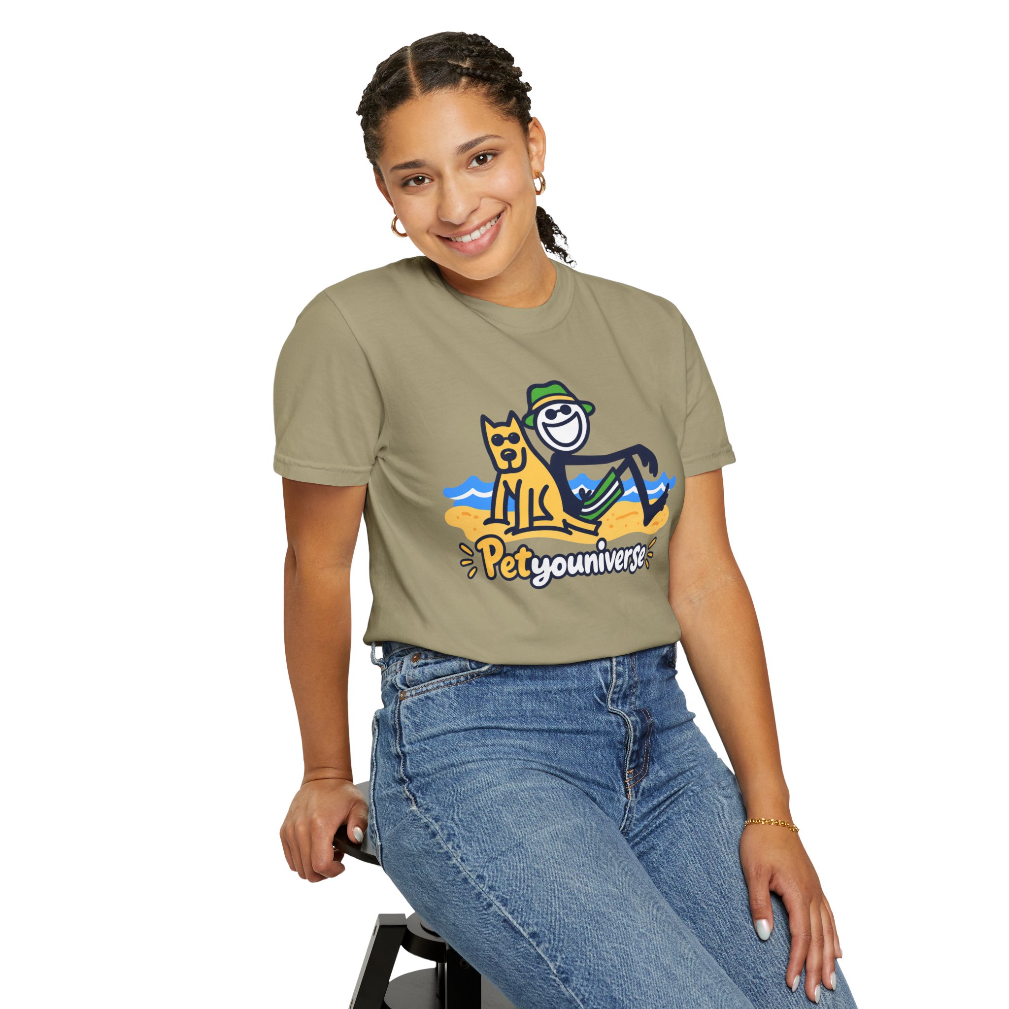 PetYouUniverse Beach Tee — Cute Dog & Owner Graphic T-Shirt - Image 29