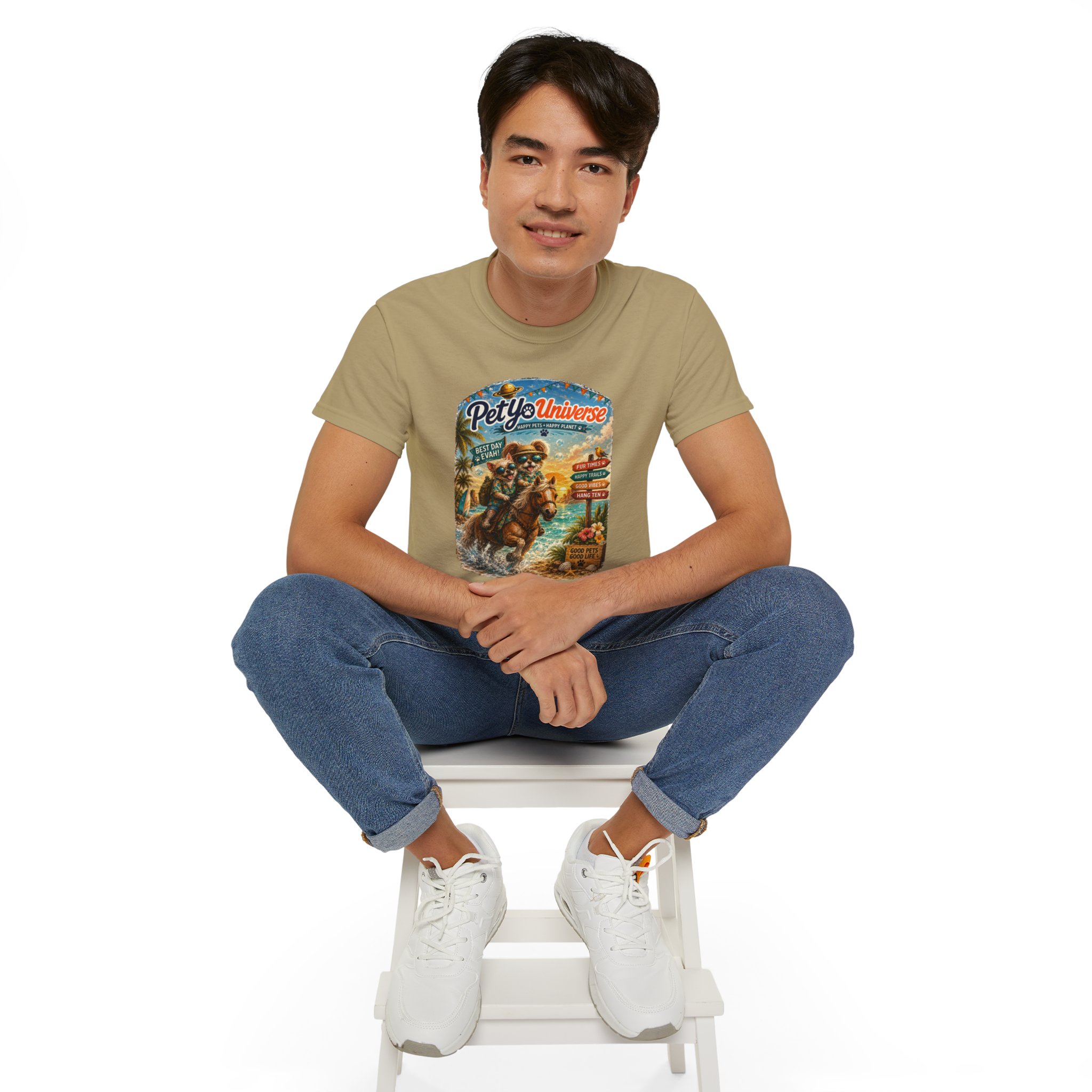 T-Shirt — PetYoUniverse Camping Cat Graphic Tee - Image 14