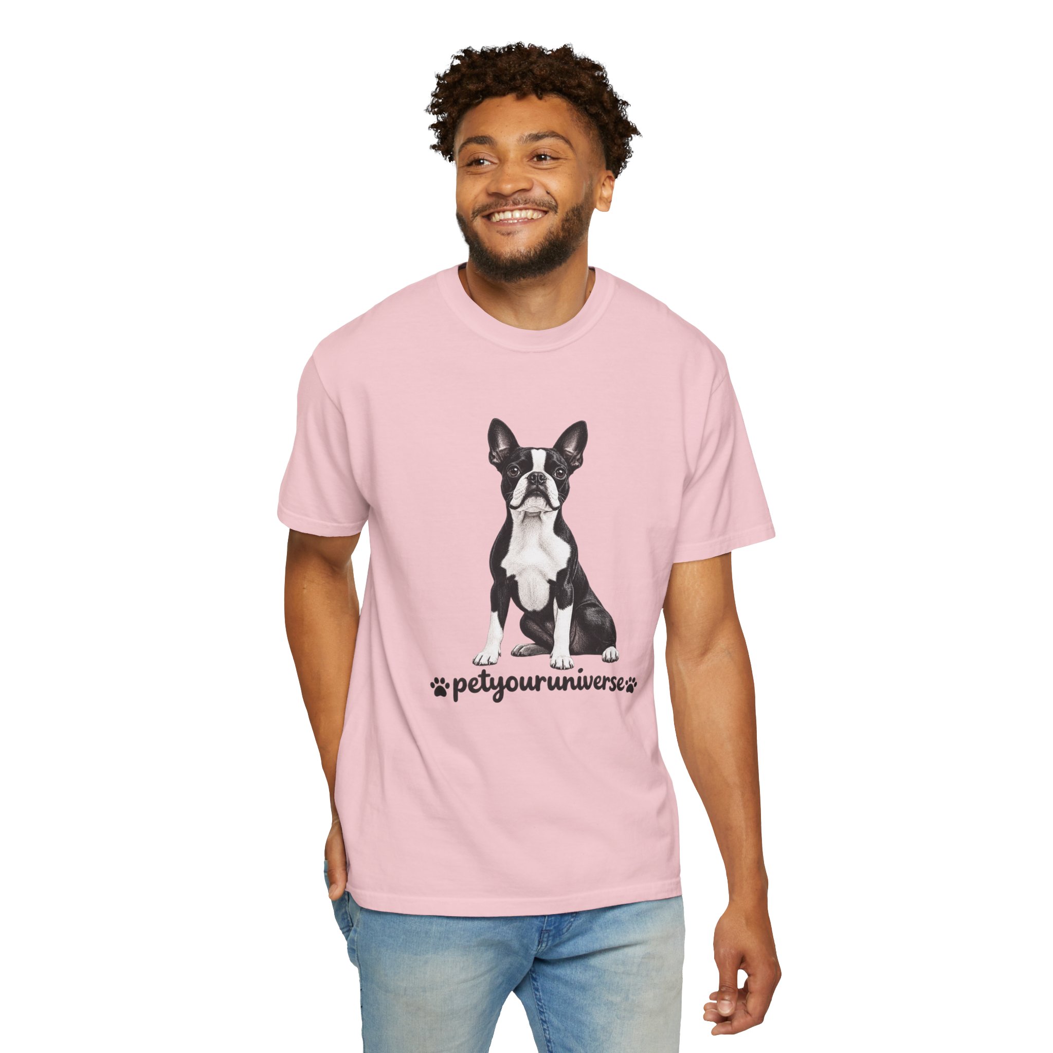 Boston Terrier Graphic T-Shirt — "PetYoUniverse" Dog Lover Tee - Image 124