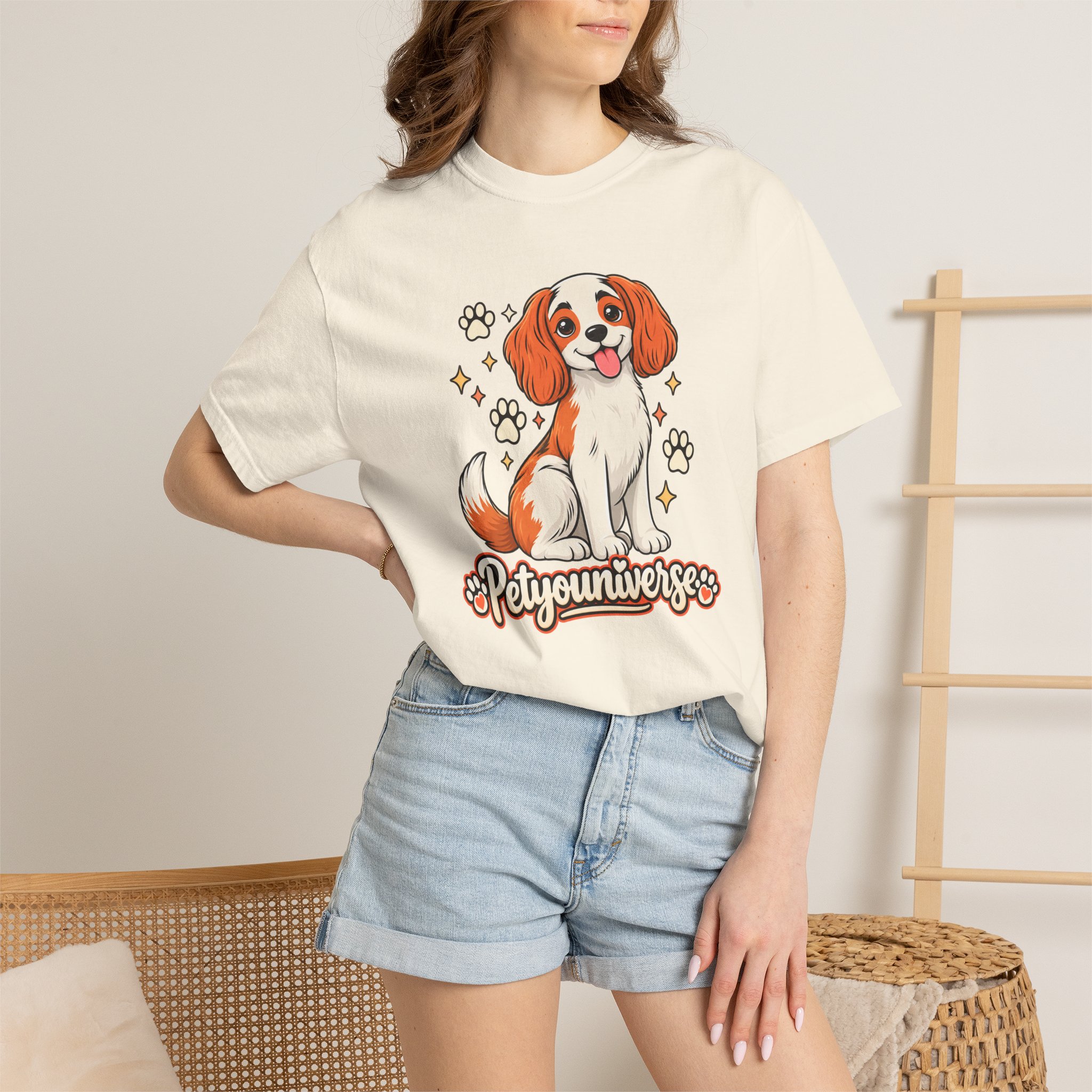 Cavalier King Charles Dog T-Shirt — "PetYoUniverse" Cute Puppy Graphic Tee - Image 2