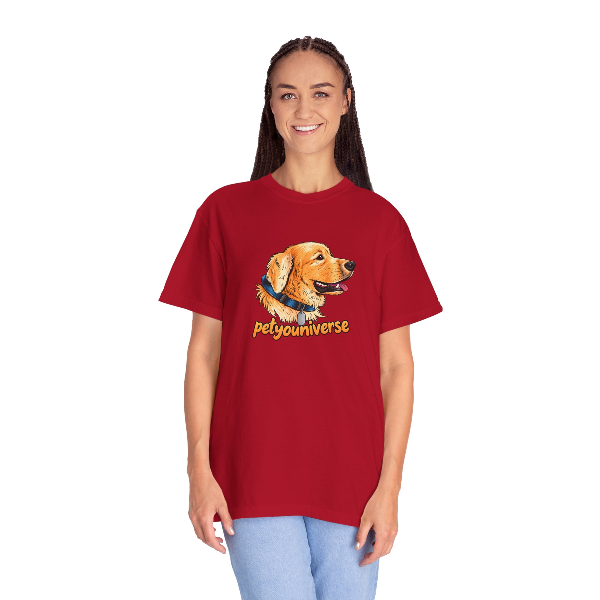 Golden Retriever Portrait T-Shirt – PetYoUniverse Graphic Tee - Image 131