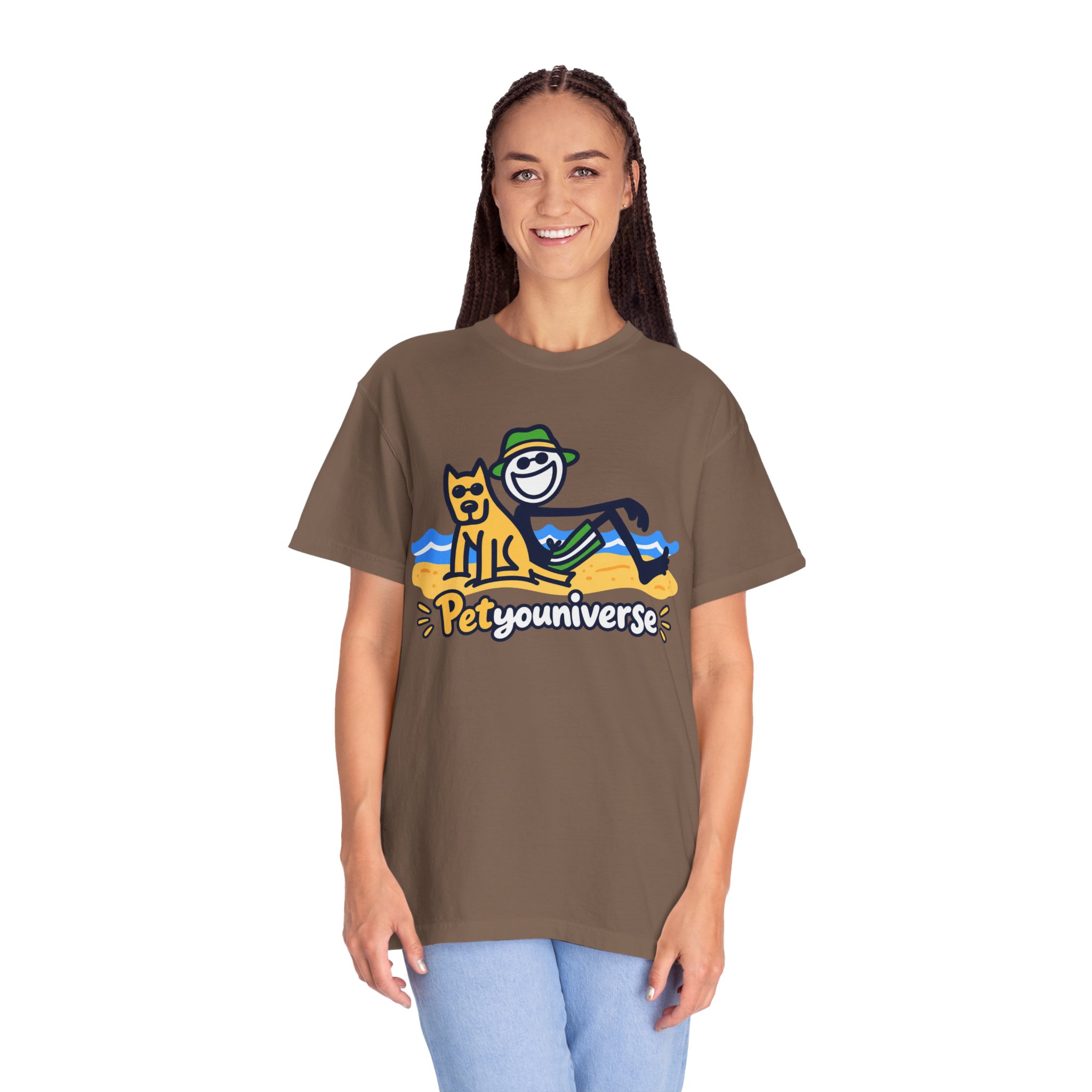 PetYouUniverse Beach Tee — Cute Dog & Owner Graphic T-Shirt - Image 36