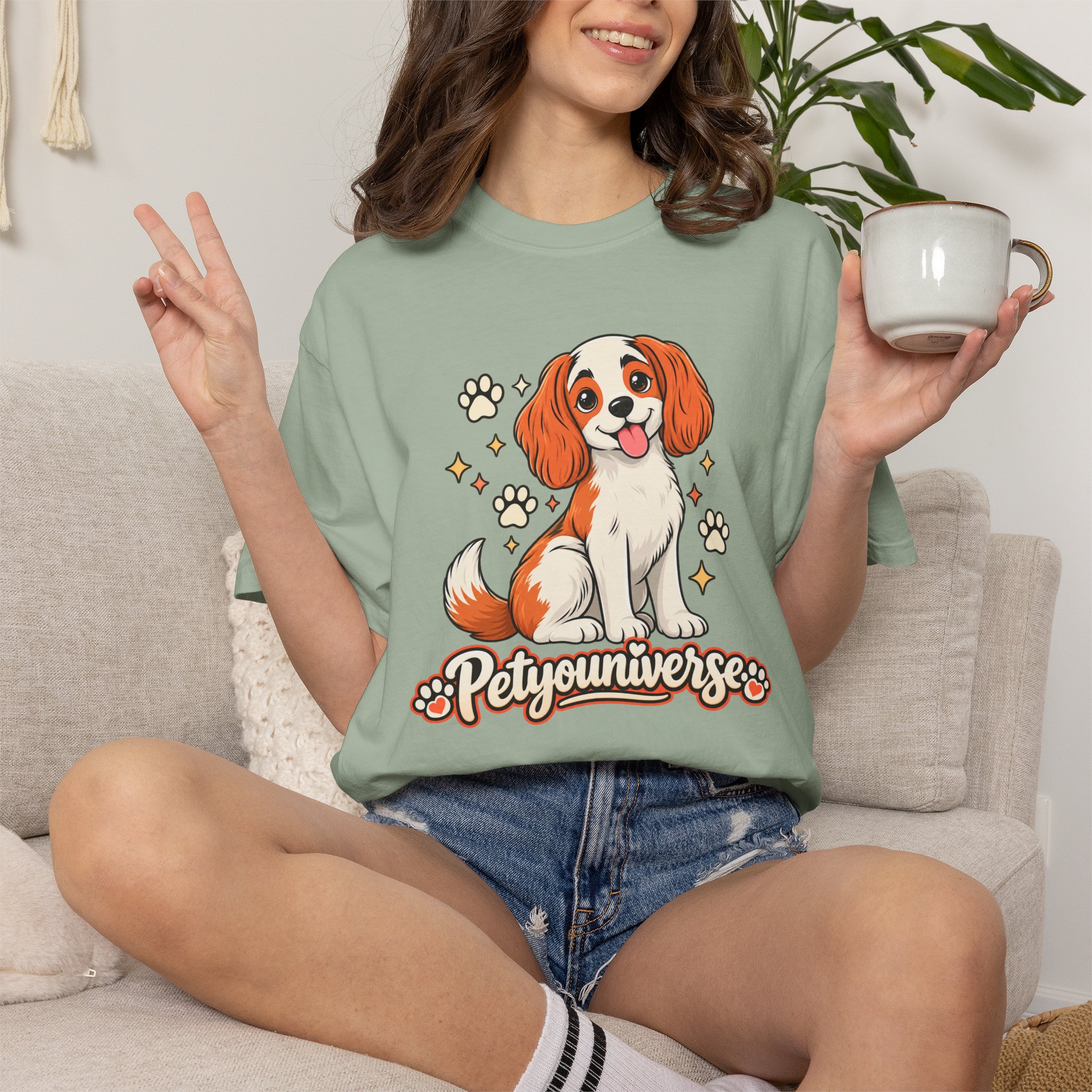 Cavalier King Charles Dog T-Shirt — "PetYoUniverse" Cute Puppy Graphic Tee - Image 66