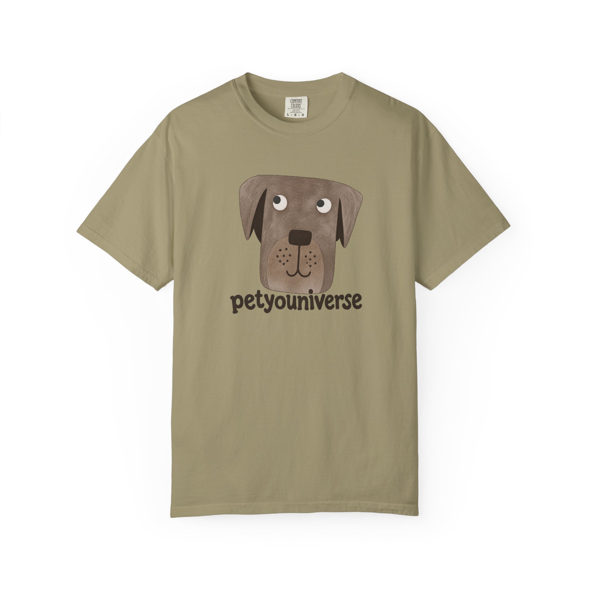 Dog Face Graphic T‑Shirt — "petyouniverse" Cute Pet Logo Tee - Image 28