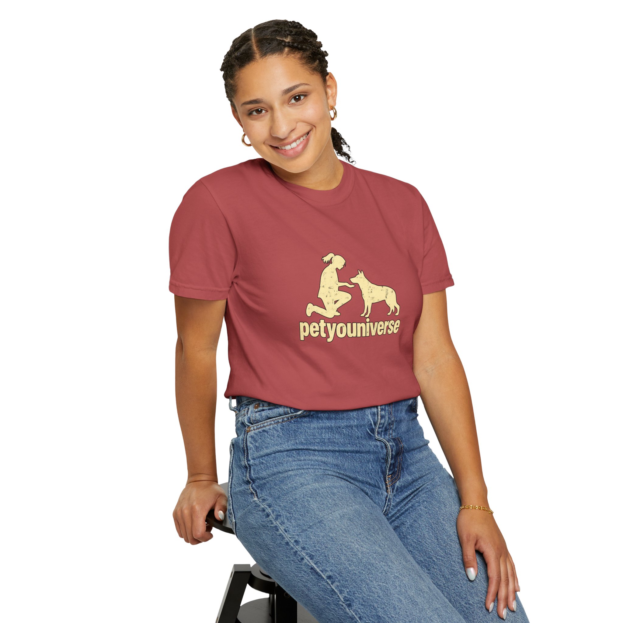 PetYoUniverse Dog Lover T-Shirt — Retro Paw & Pet Silhouette Tee - Image 123