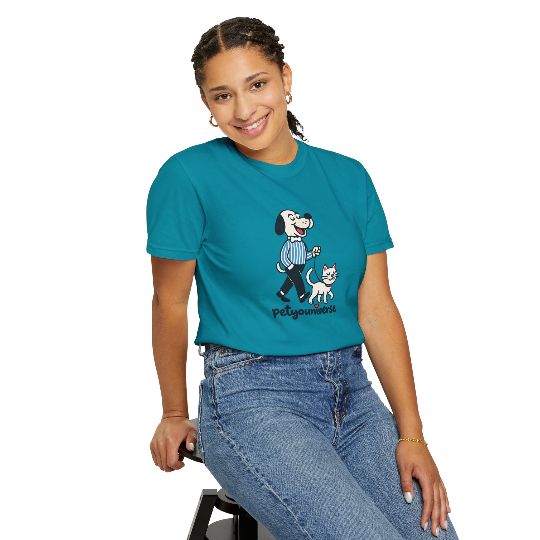 PetYouniverse Walking Dog & Cat Tee — Cute Retro Pet Graphic T-Shirt - Image 78