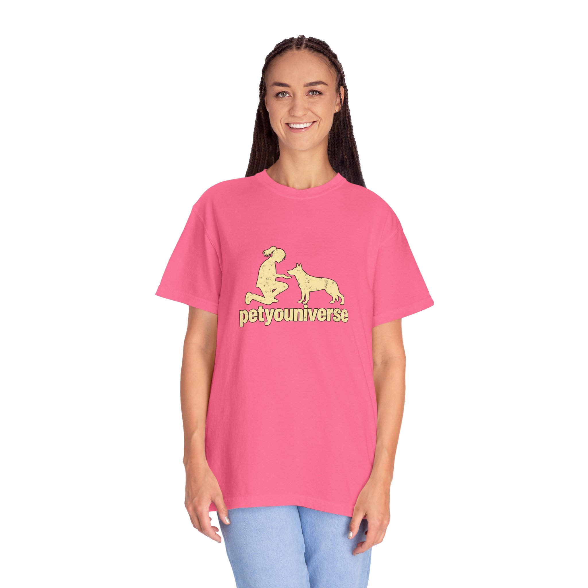 PetYoUniverse Dog Lover T-Shirt — Retro Paw & Pet Silhouette Tee - Image 104