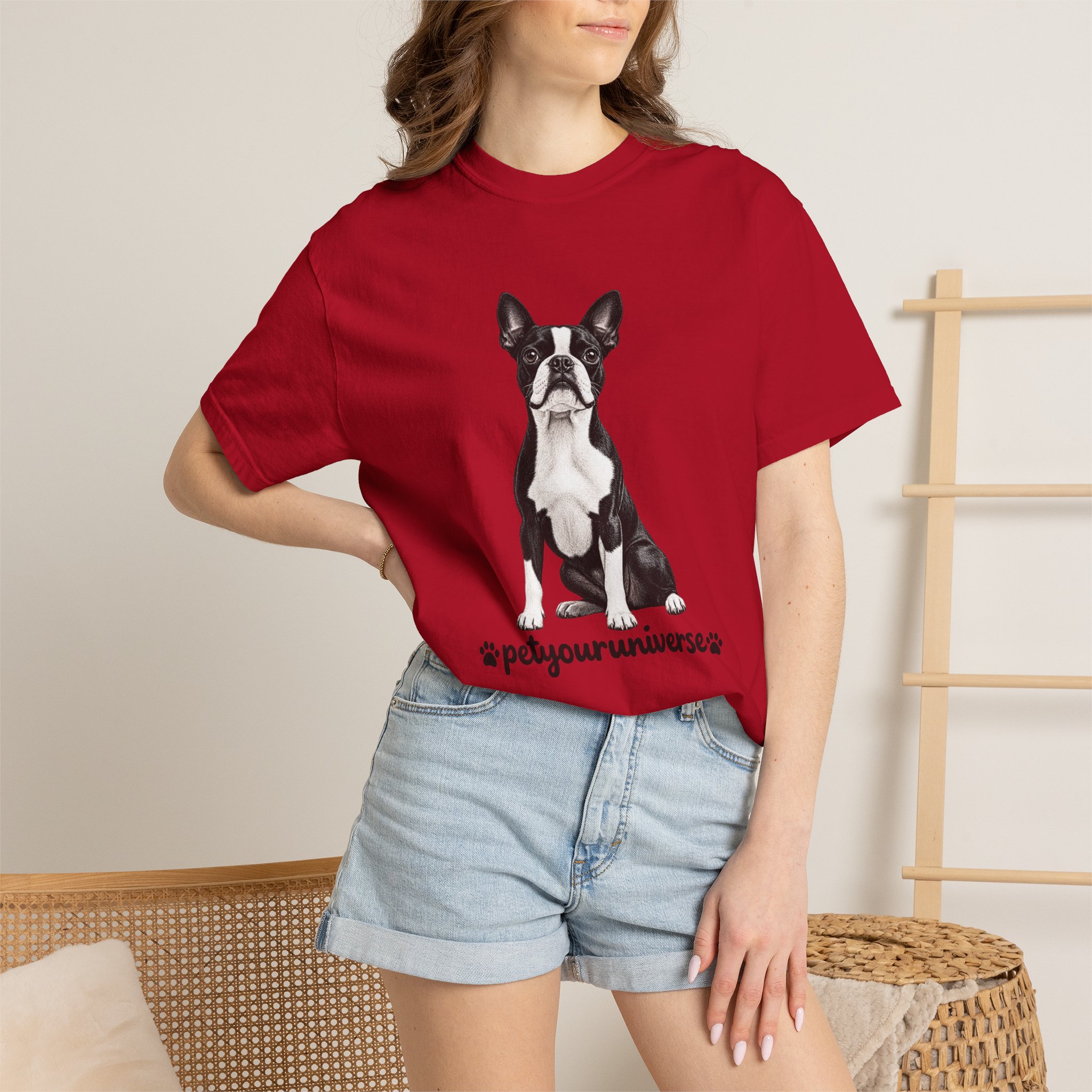 Boston Terrier Graphic T-Shirt — "PetYoUniverse" Dog Lover Tee - Image 137