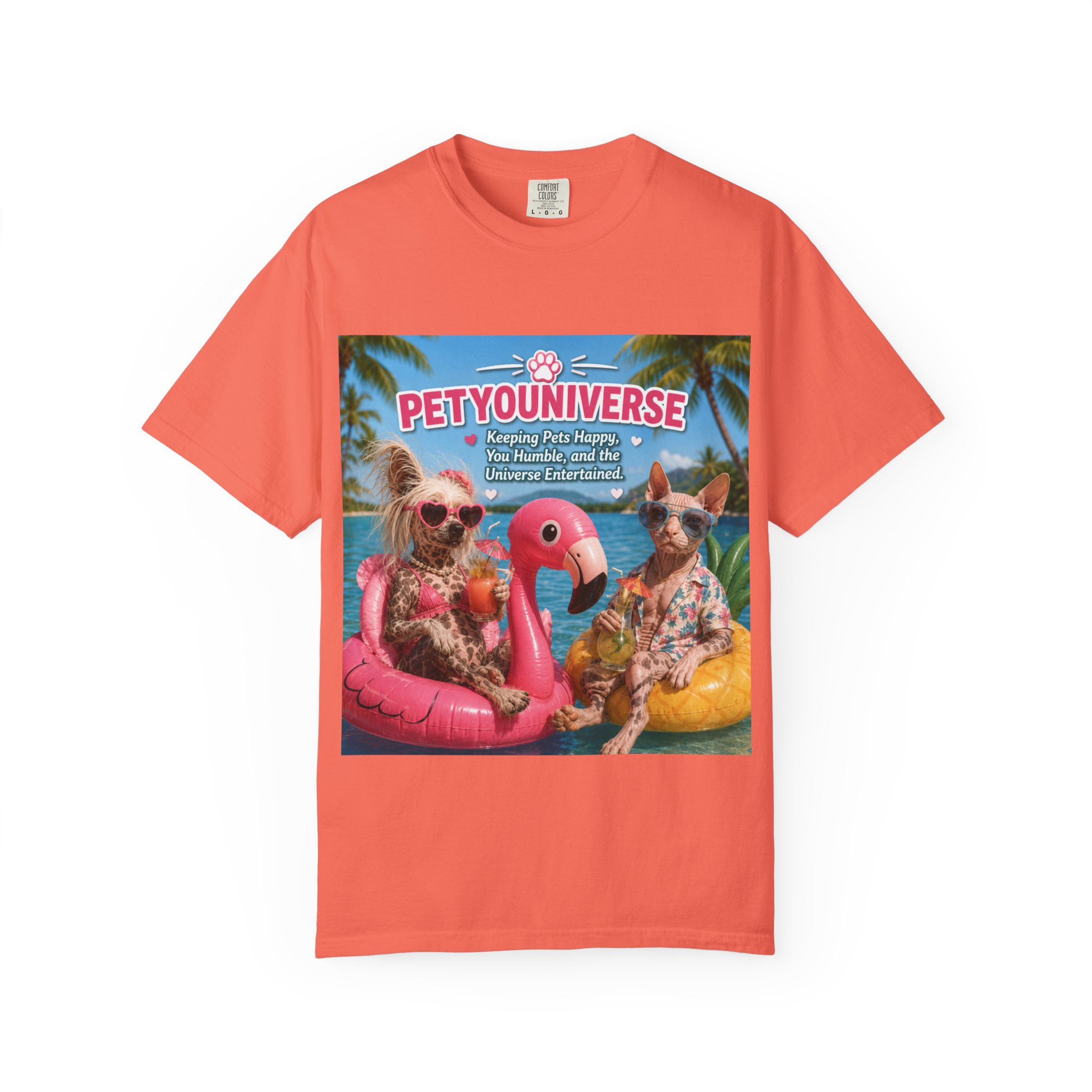 T-Shirt — "Petyouniverse" Summer Dog Vacation Graphic Tee - Image 13