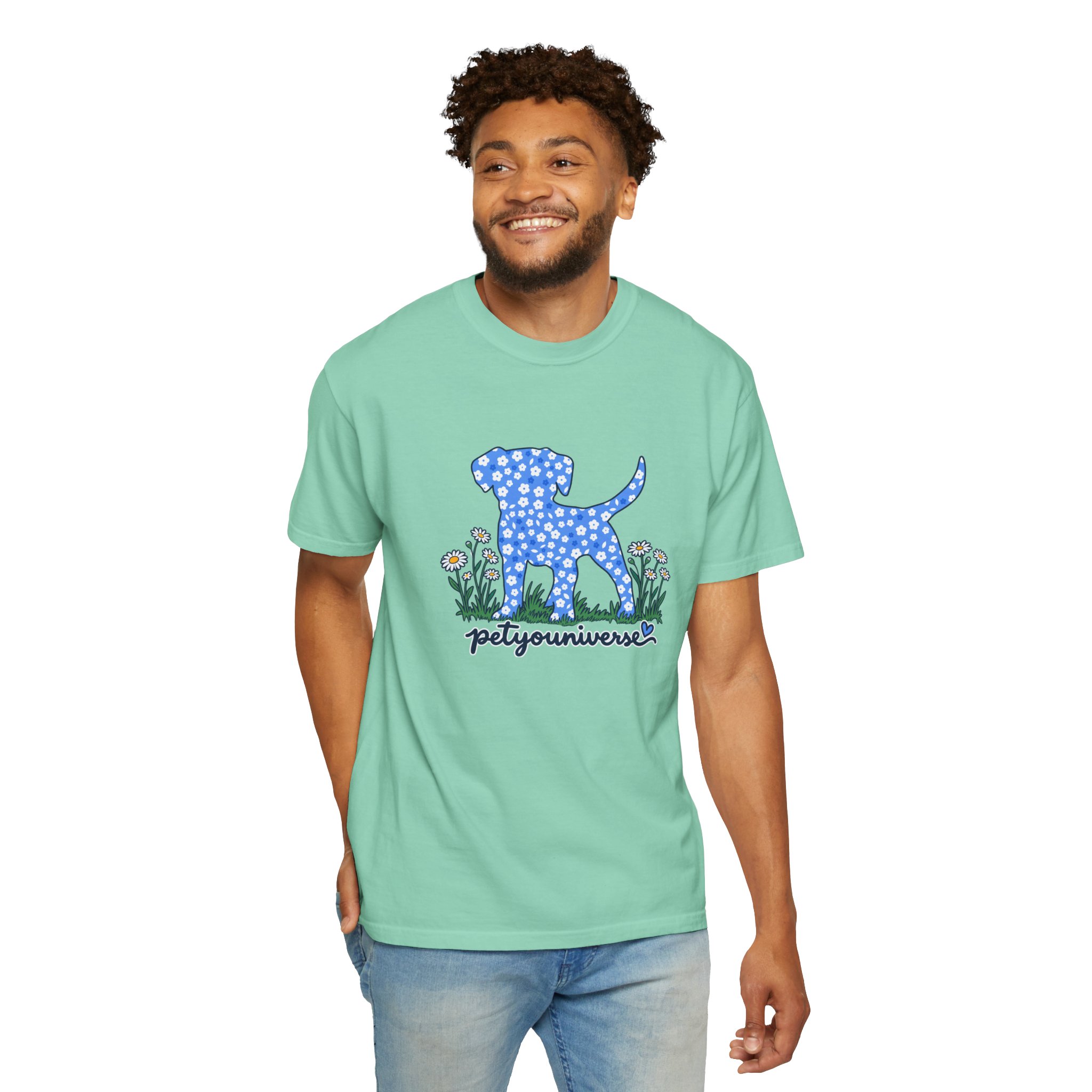 Dog Silhouette Floral T‑Shirt — "PetYoUniverse" Graphic Tee - Image 54
