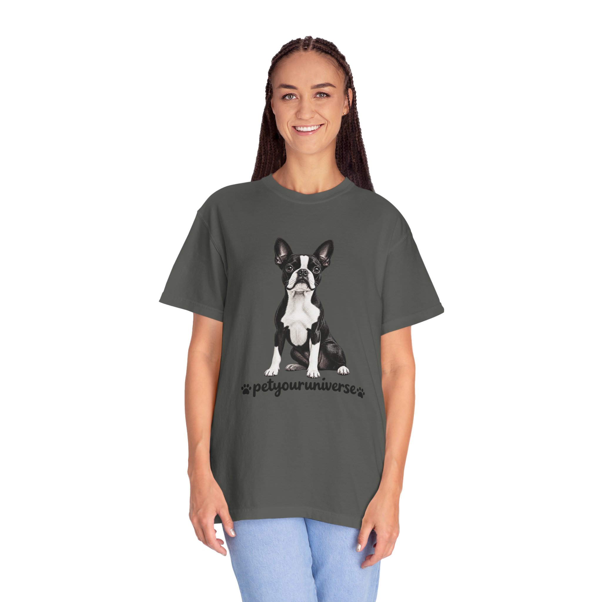 Boston Terrier Graphic T-Shirt — "PetYoUniverse" Dog Lover Tee - Image 32