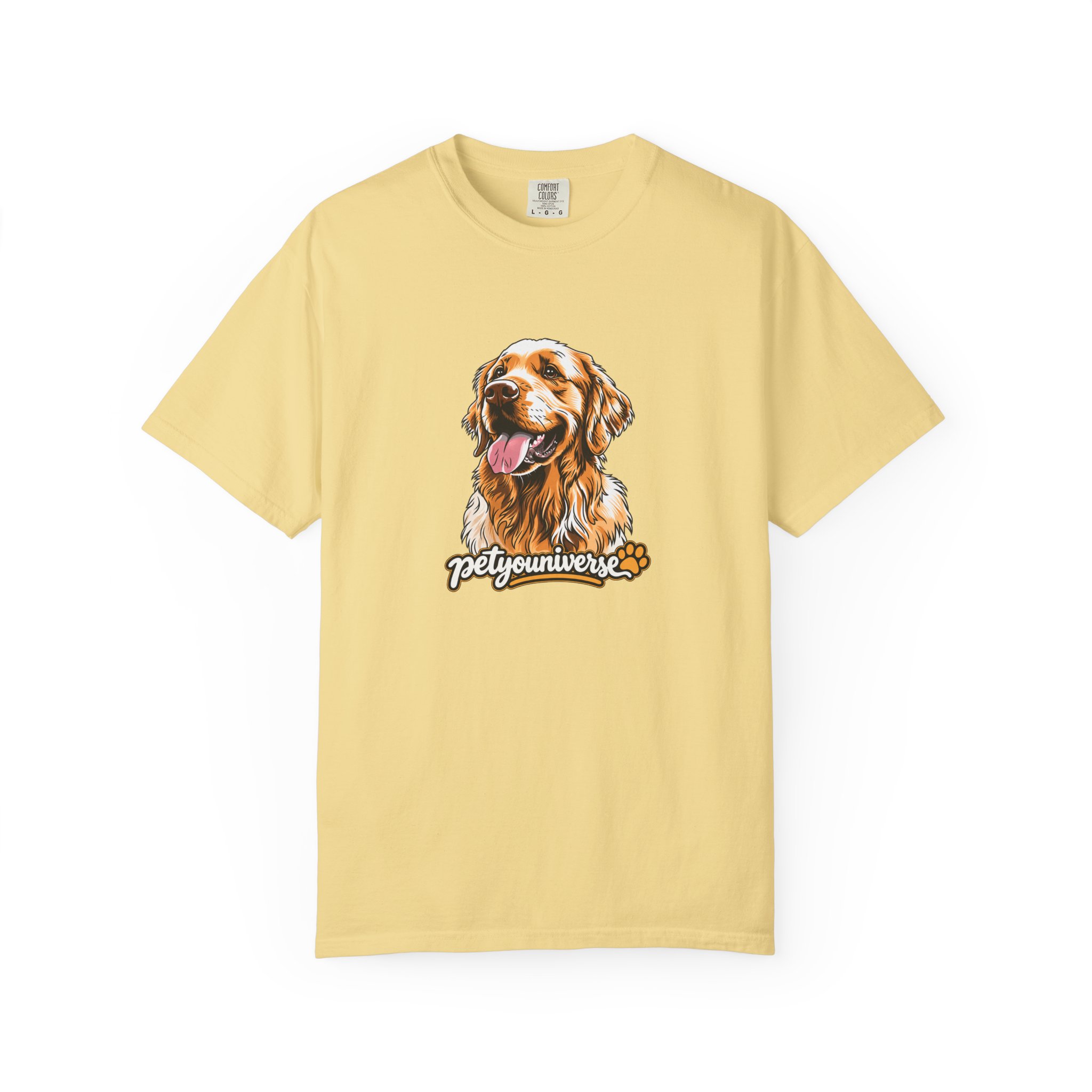 Dog Lover T-Shirt — Golden Retriever Portrait "PetYoUniverse" Graphic - Image 55
