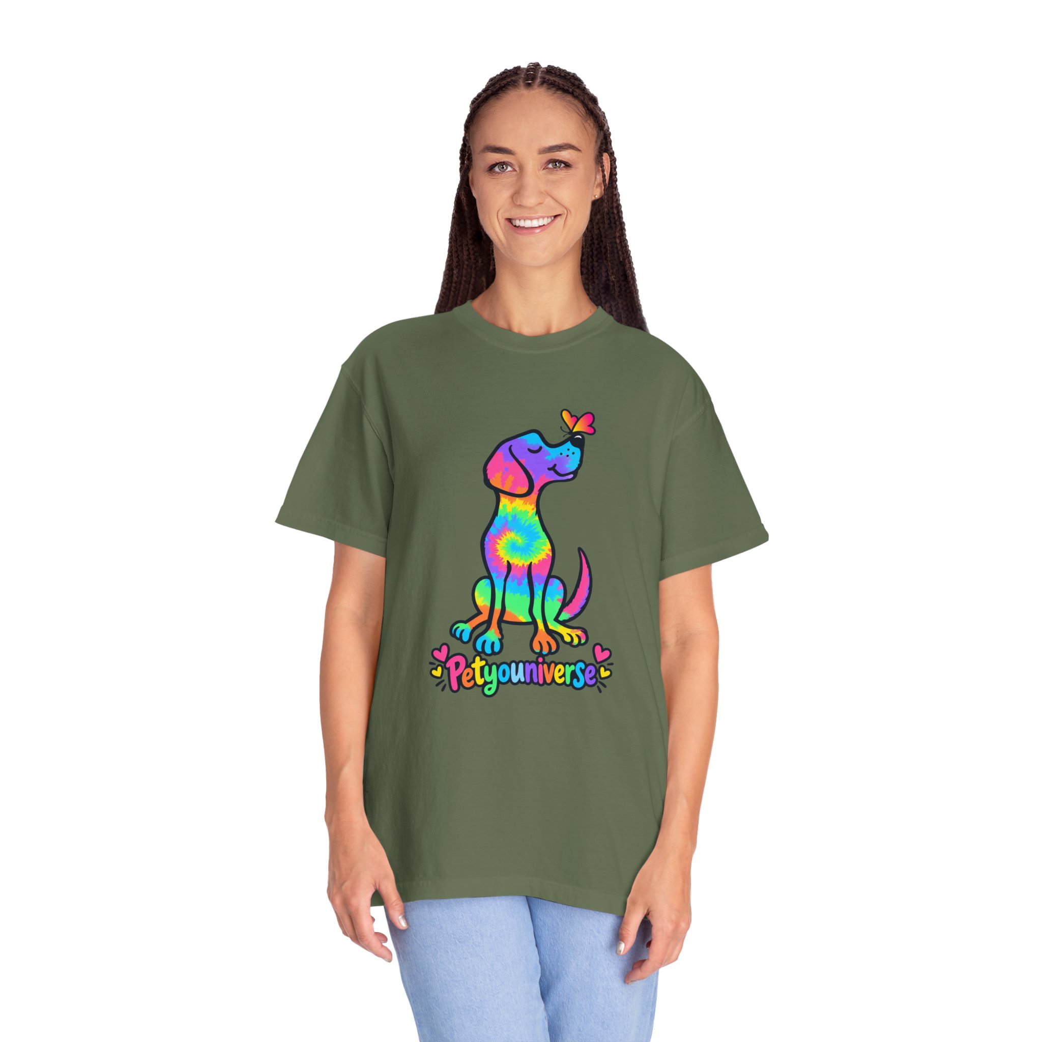 Tie-Dye Puppy T-Shirt — Colorful "PetYoUniverse" Dog Graphic Tee - Image 50