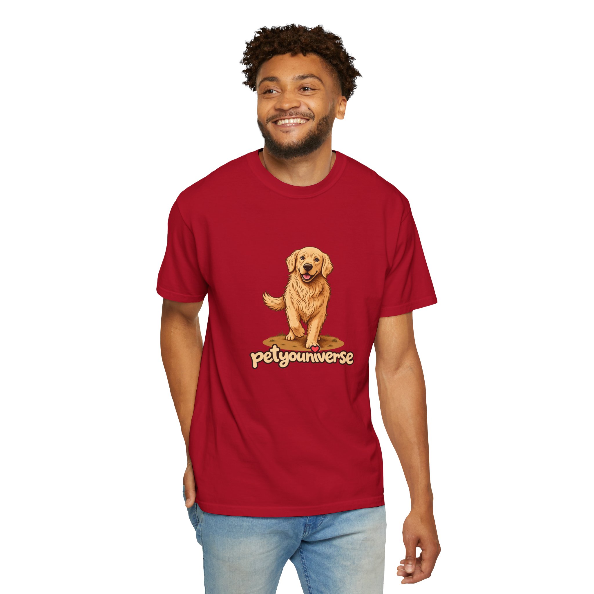 Golden Retriever Graphic T-Shirt — "PetYoUniverse" Cute Dog Tee - Image 142