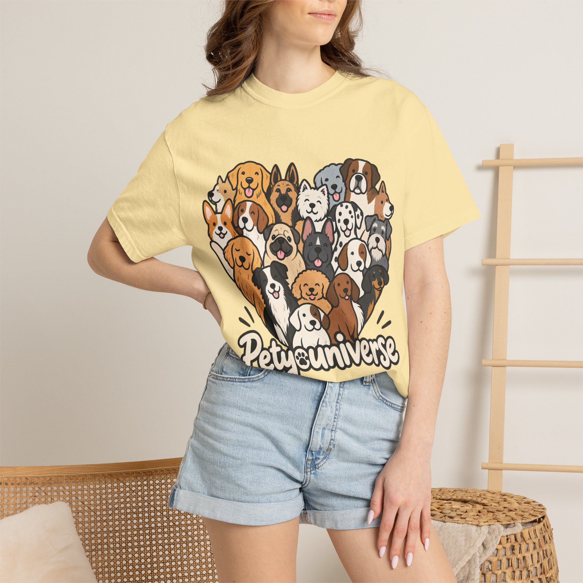 Dog Lover Cartoon T-Shirt — "Pety Universe" Graphic Tee - Image 32