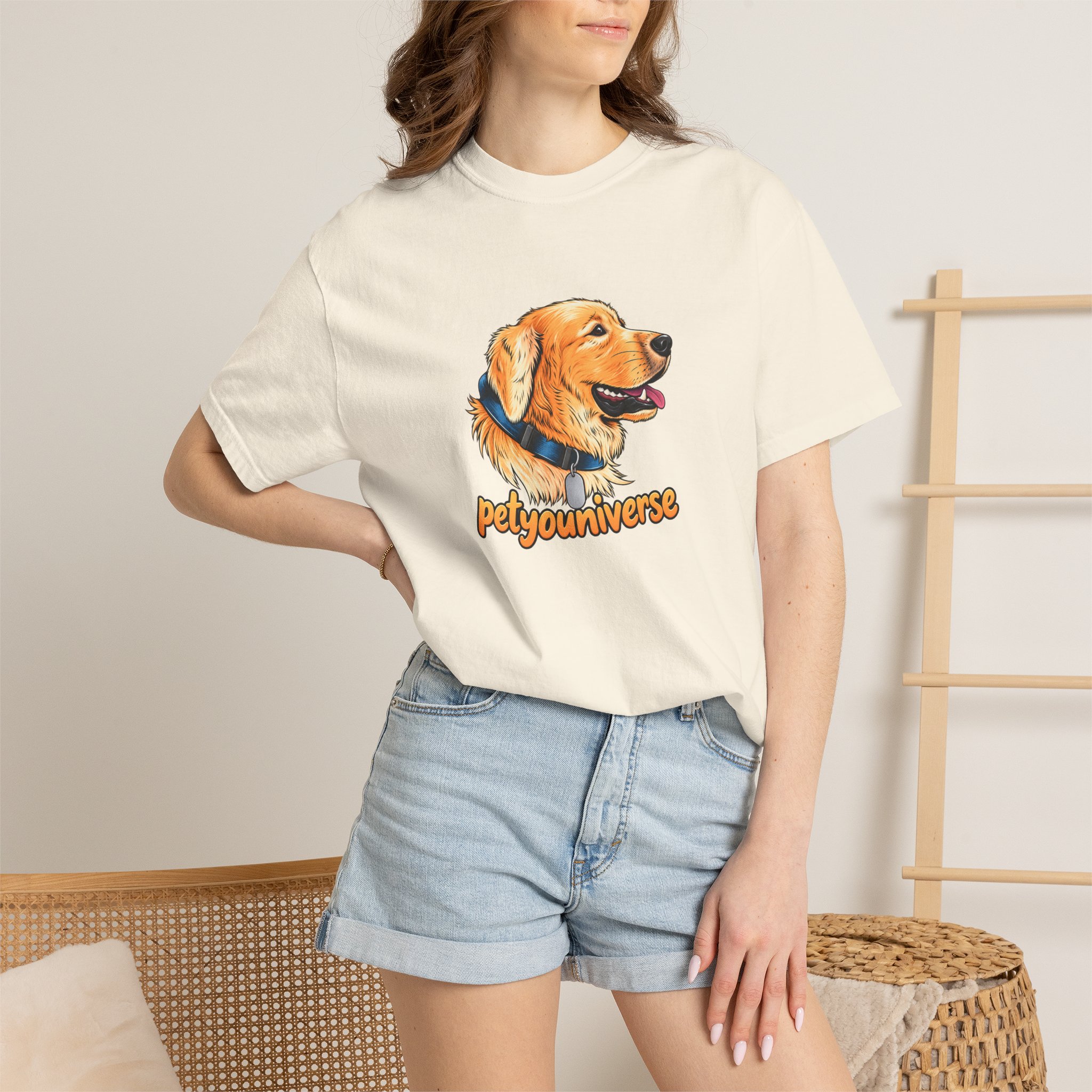 Golden Retriever Portrait T-Shirt – PetYoUniverse Graphic Tee - Image 2