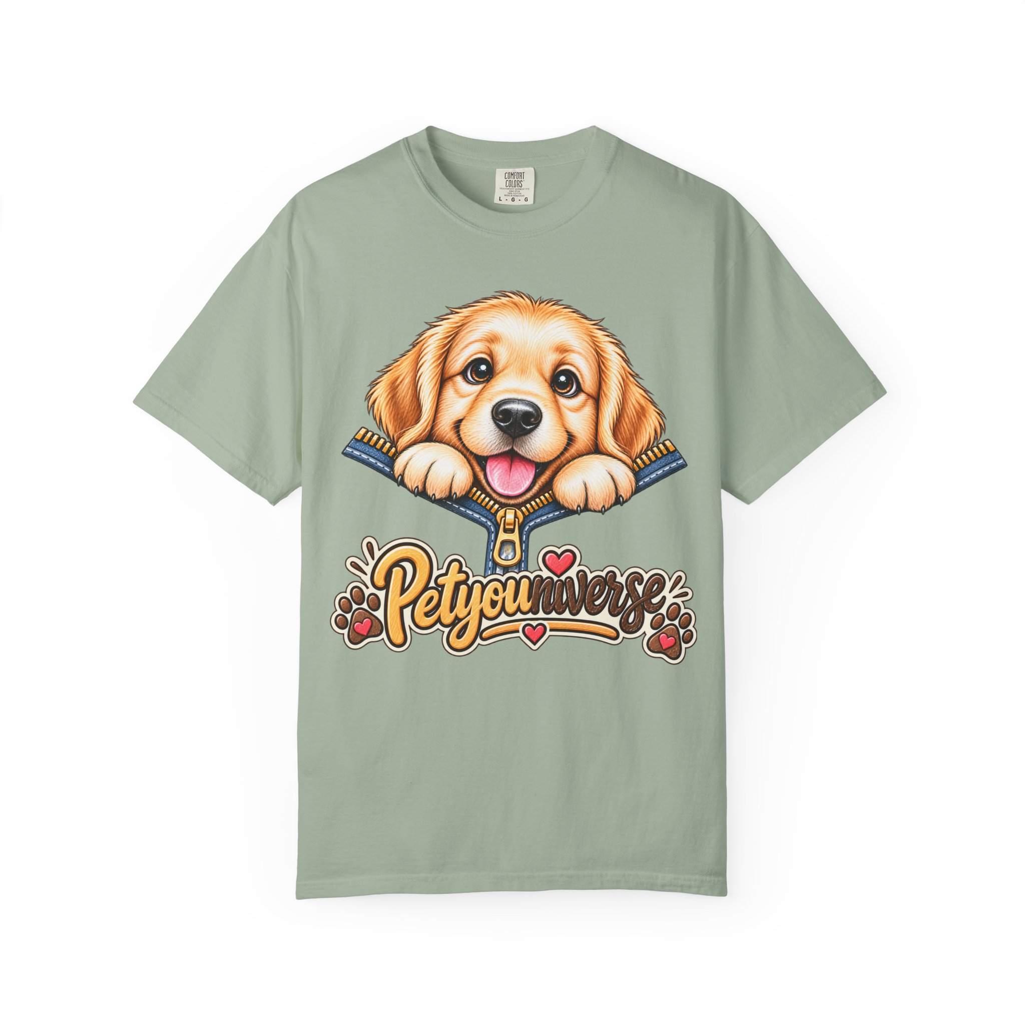 Golden Retriever Puppy "PetYoUniverse" T-Shirt - Image 55