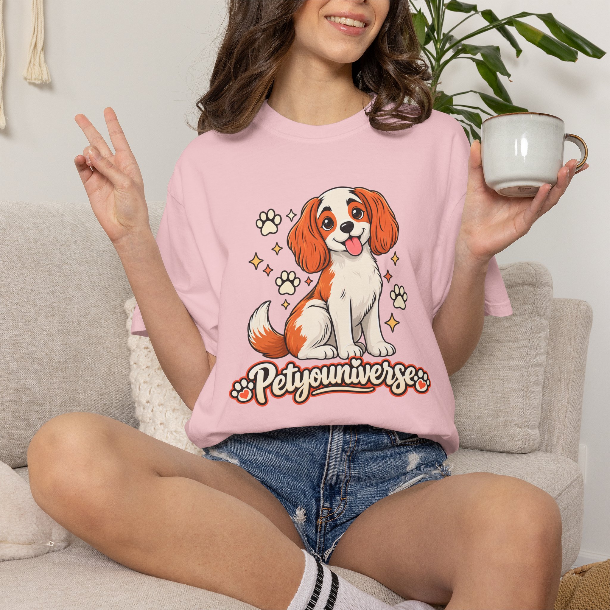 Cavalier King Charles Dog T-Shirt — "PetYoUniverse" Cute Puppy Graphic Tee - Image 120