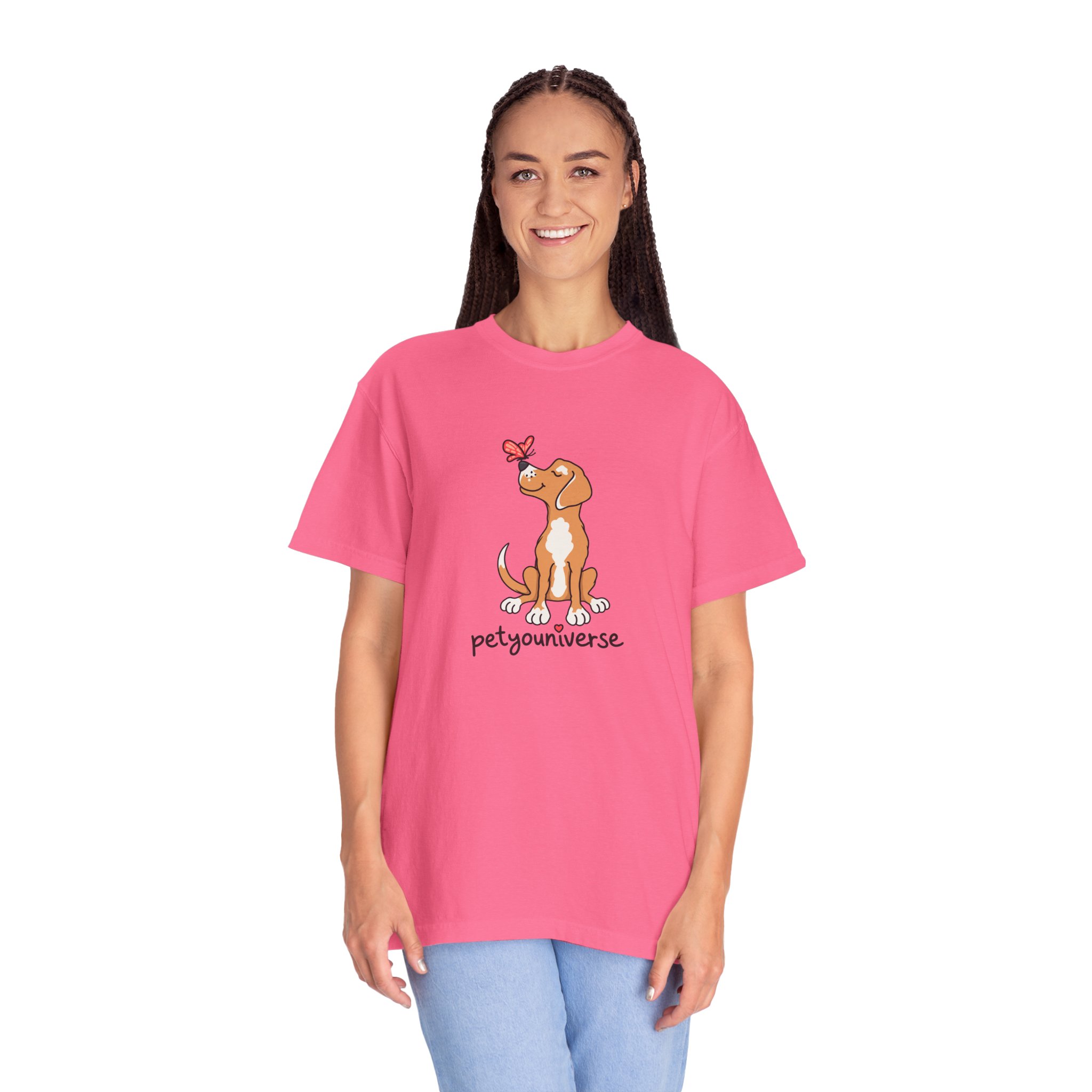 PetYoUniverse Cute Dog & Butterfly T‑Shirt - Image 104