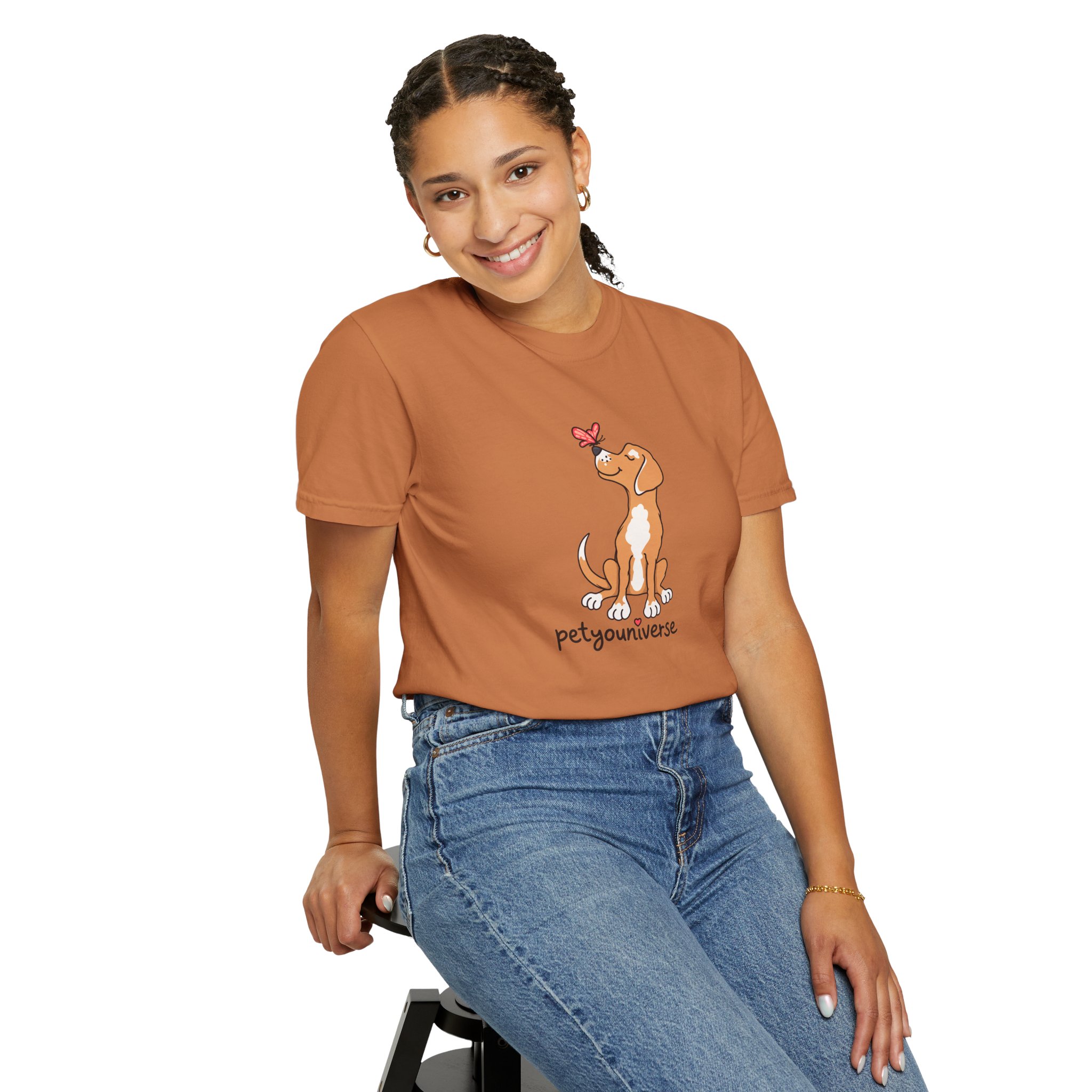 PetYoUniverse Cute Dog & Butterfly T‑Shirt - Image 15