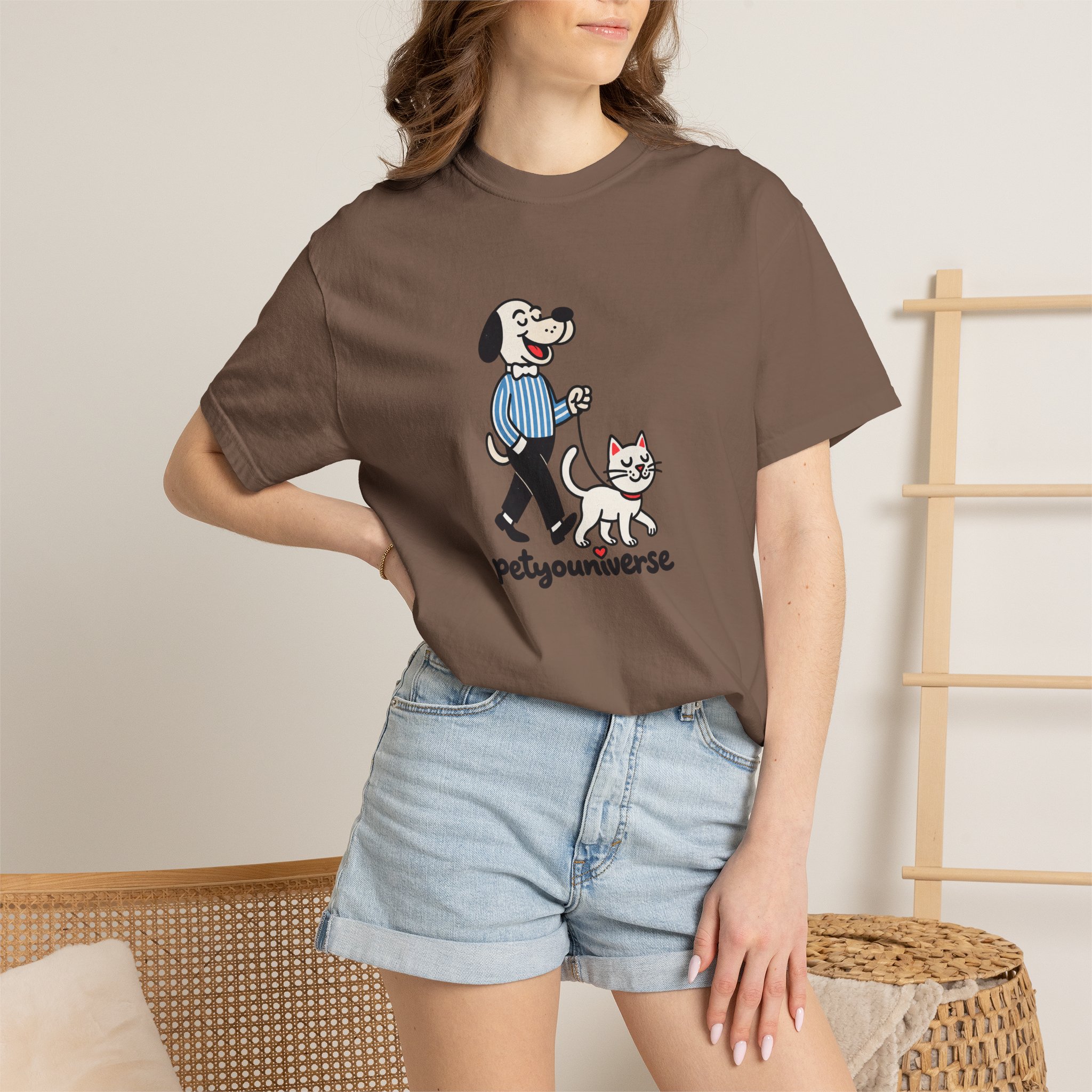 PetYouniverse Walking Dog & Cat Tee — Cute Retro Pet Graphic T-Shirt - Image 38