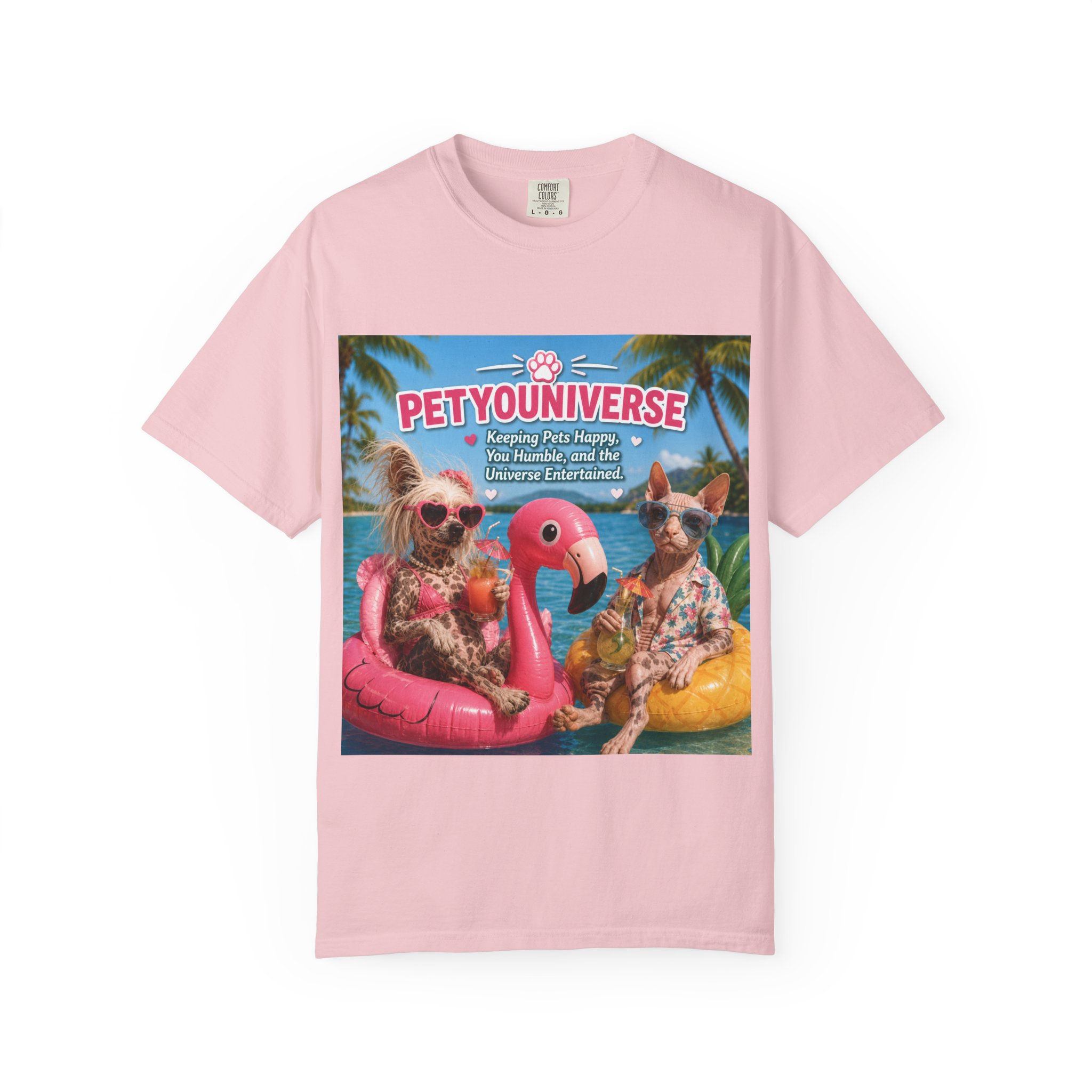 T-Shirt — "Petyouniverse" Summer Dog Vacation Graphic Tee - Image 85