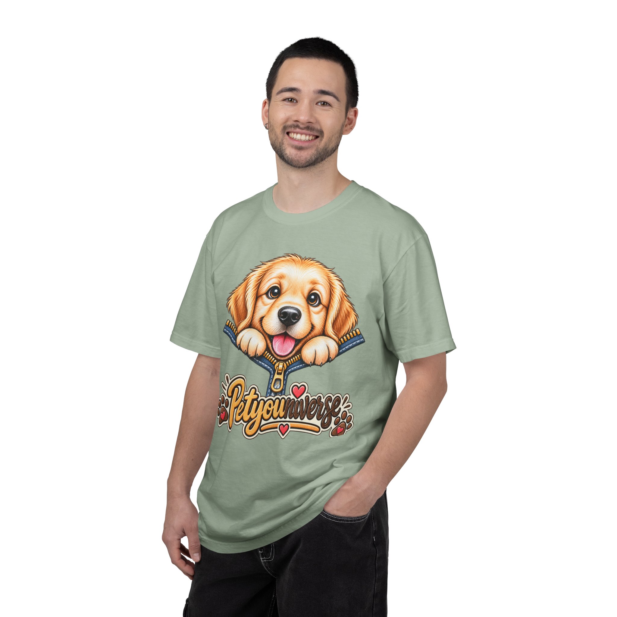 Golden Retriever Puppy "PetYoUniverse" T-Shirt - Image 58