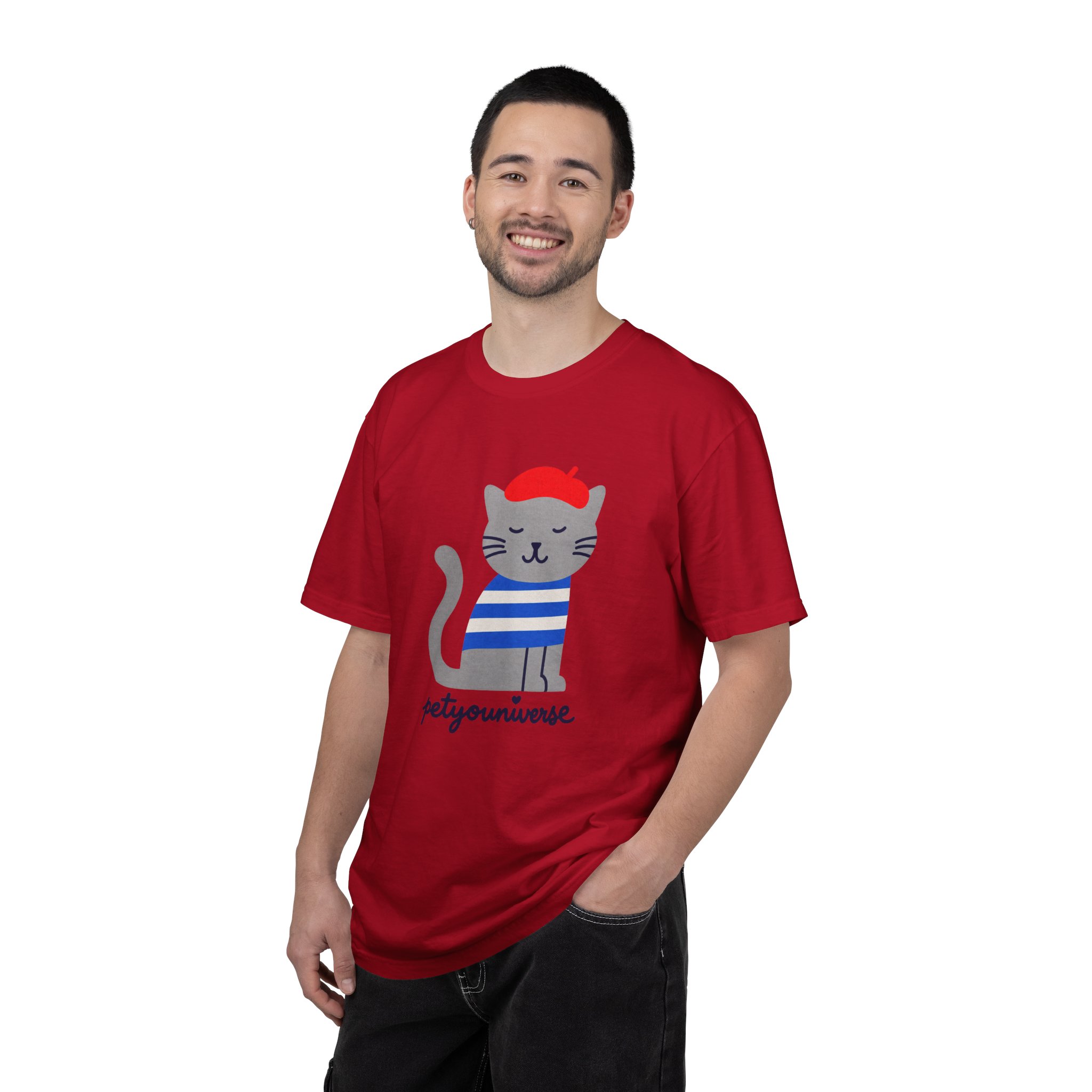 Cat Graphic T-Shirt — "petiyouniverse" Cute French Cat Tee - Image 139