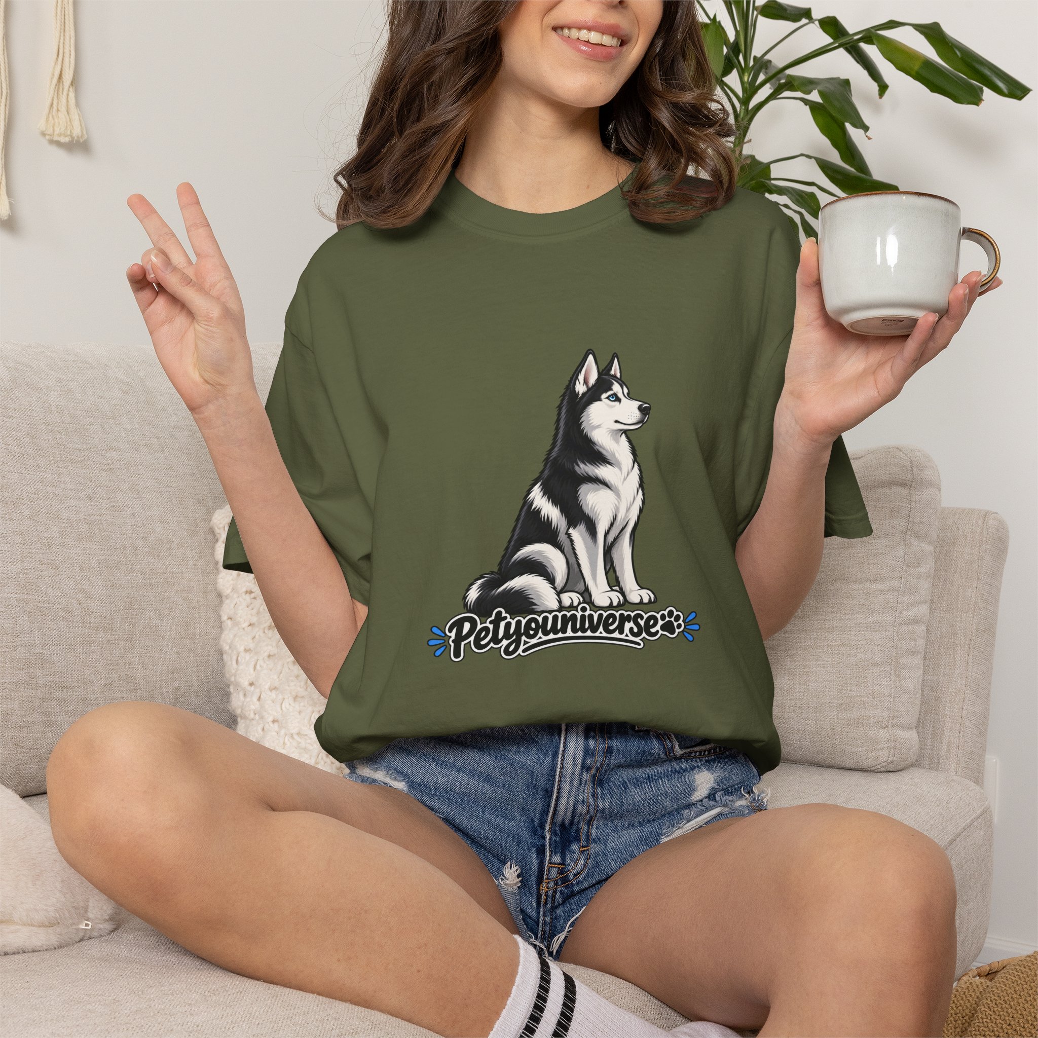 Husky Graphic T-Shirt — 'PetYoUniverse' Retro Dog Tee - Image 66