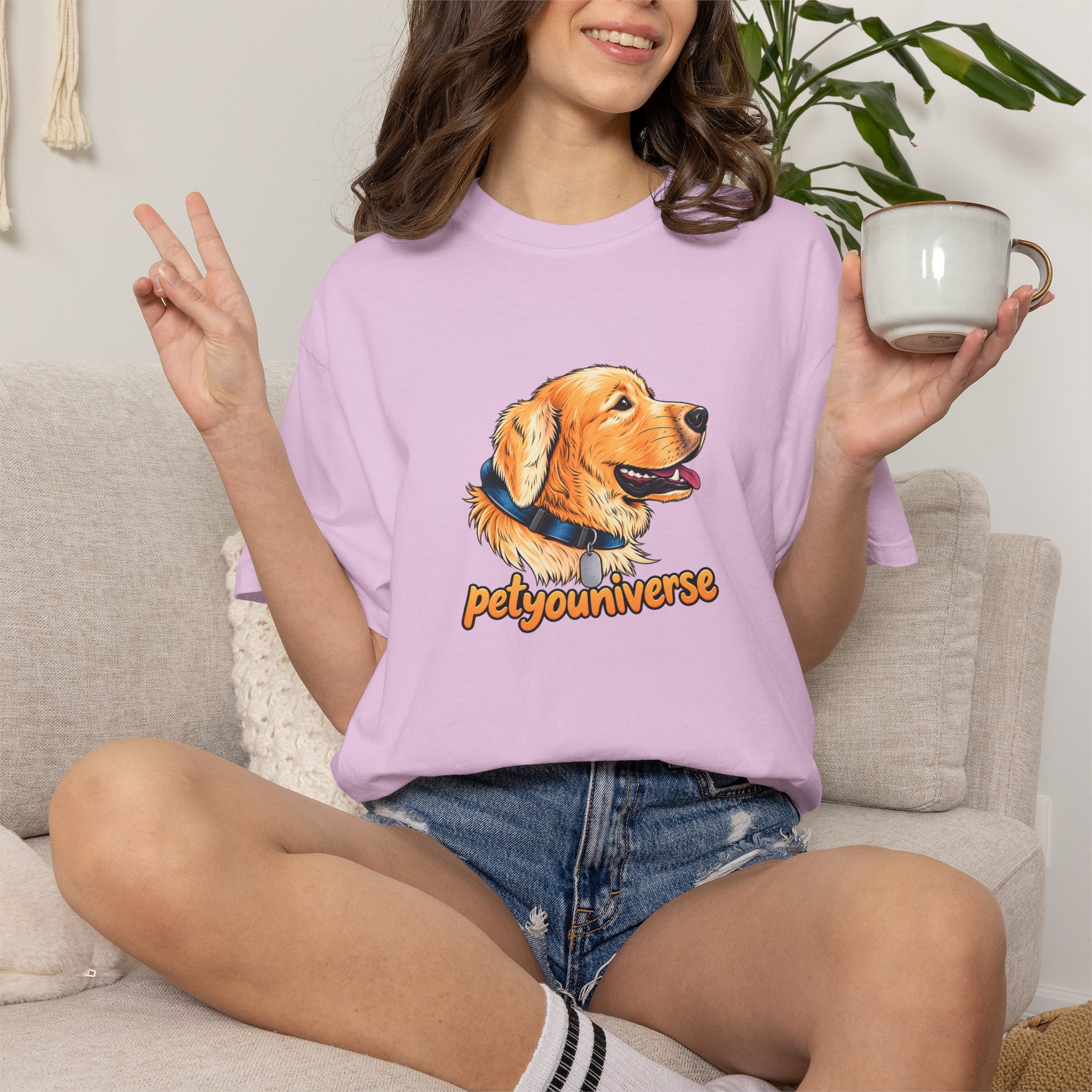 Golden Retriever Portrait T-Shirt – PetYoUniverse Graphic Tee - Image 84
