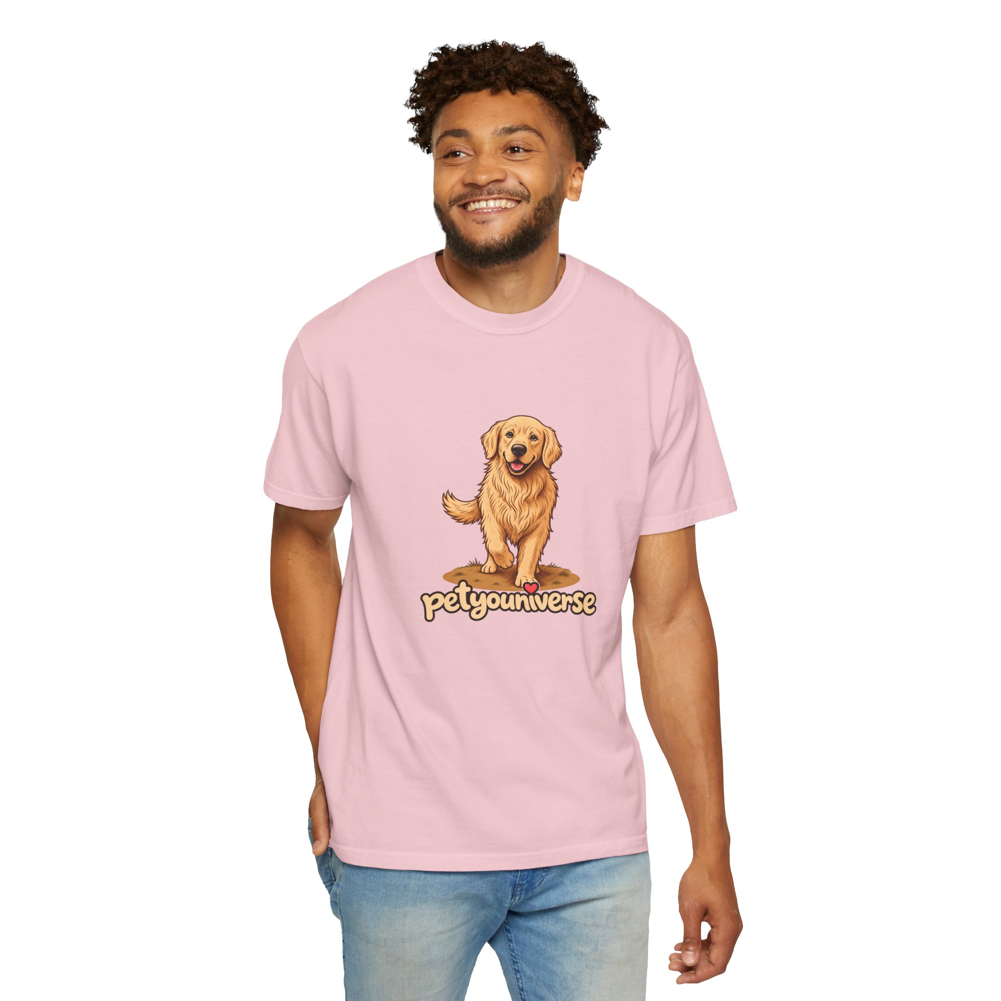 Golden Retriever Graphic T-Shirt — "PetYoUniverse" Cute Dog Tee - Image 115